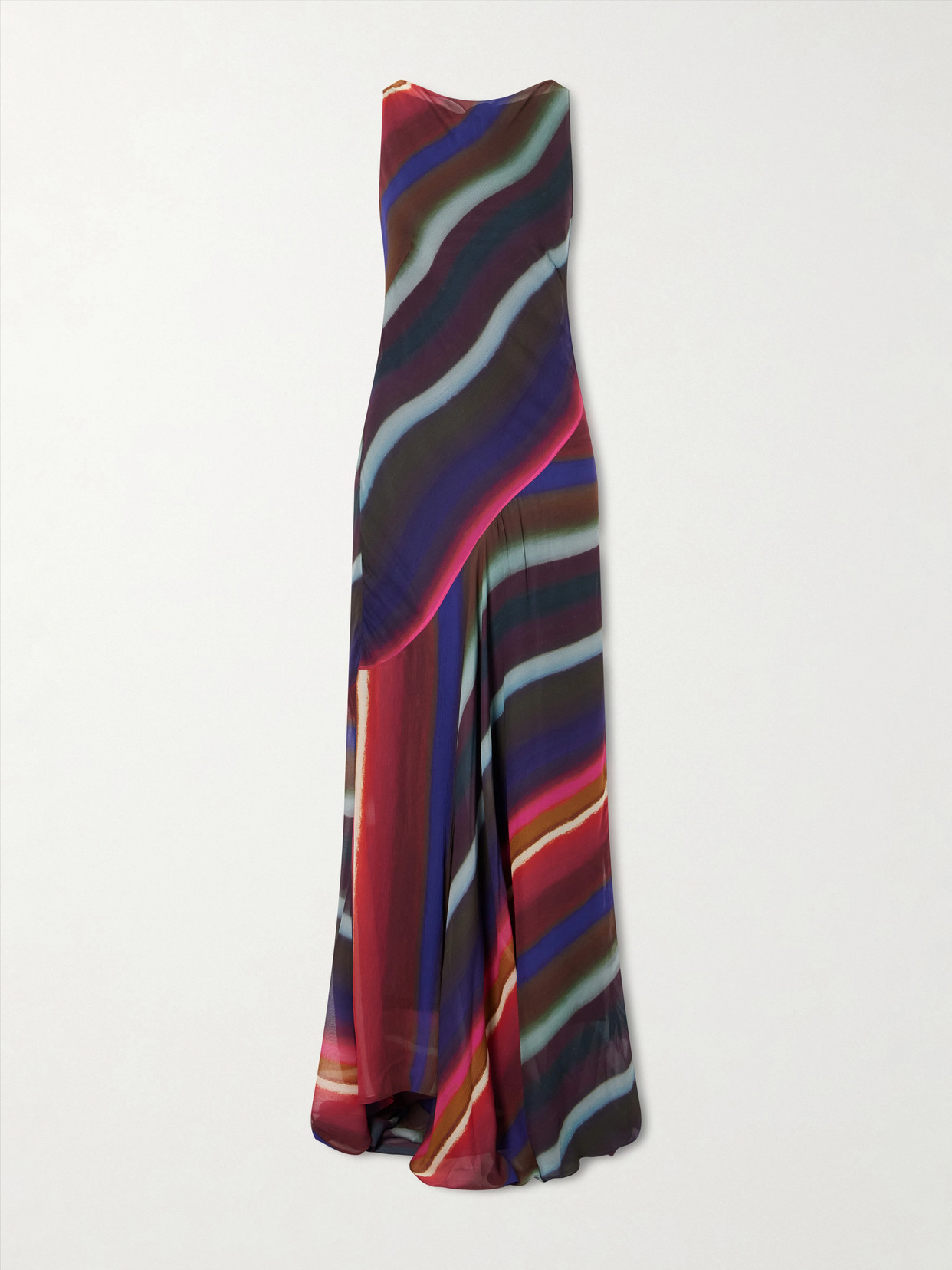 Christopher John Rogers - Louie Striped Satin-crepe Maxi Dress - Multi