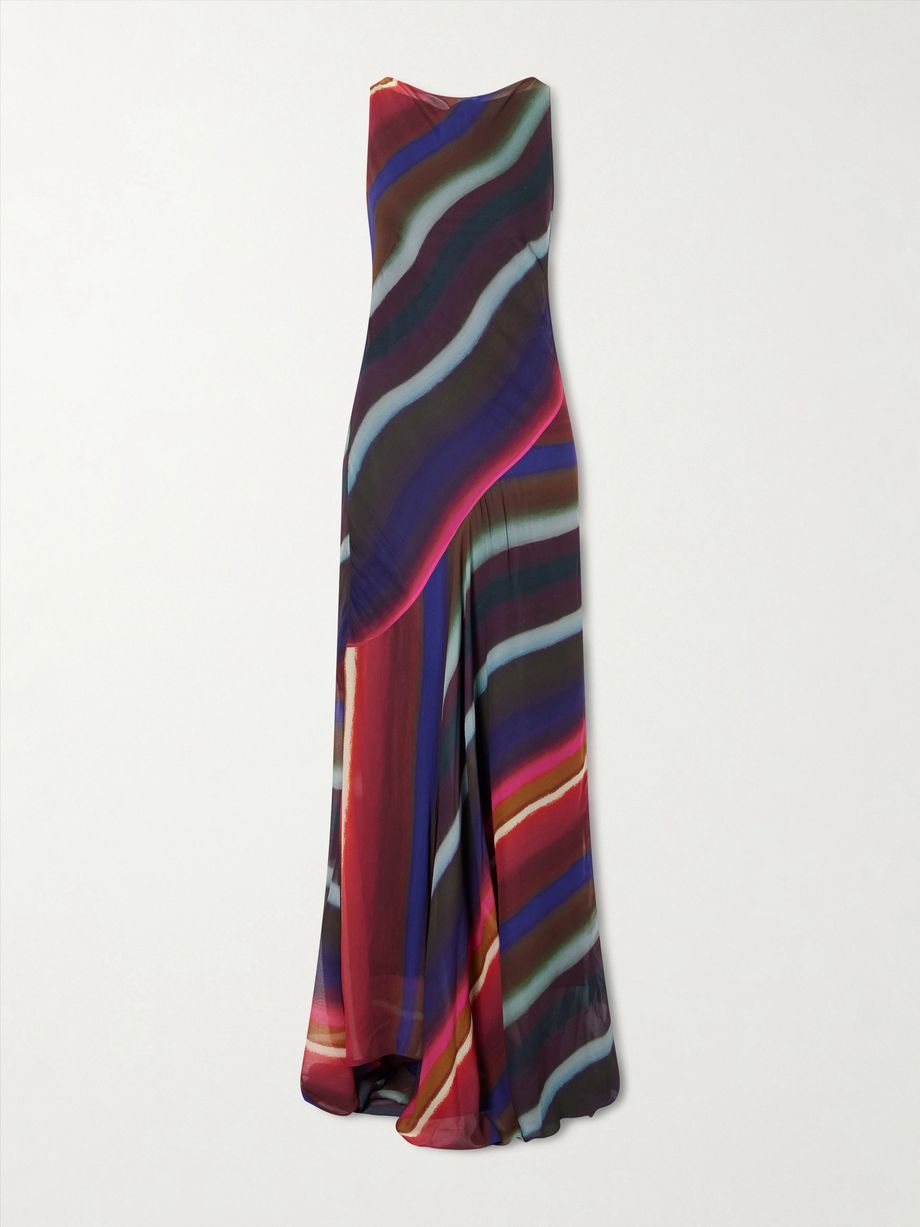 Louie striped satin-crepe maxi dress