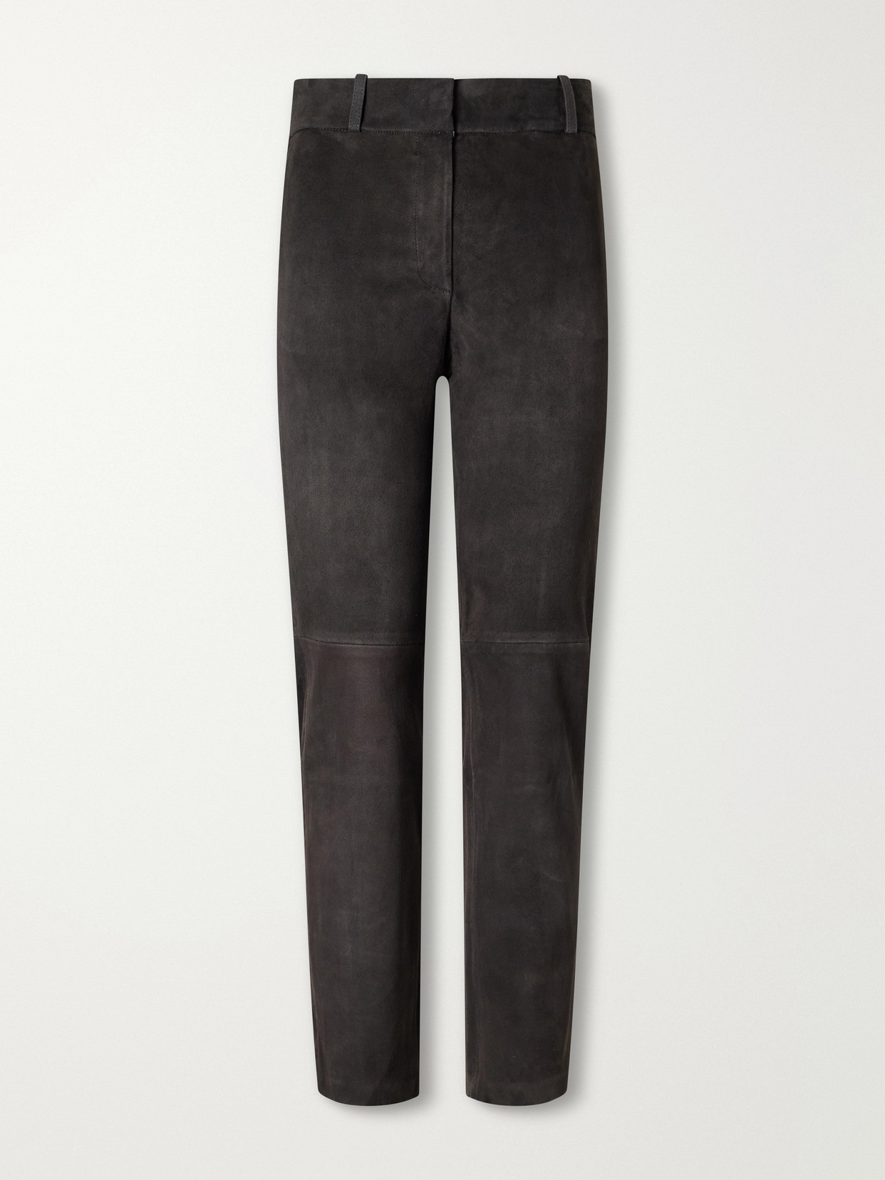 Arma Jen Paneled Suede Straight-leg Pants In Black