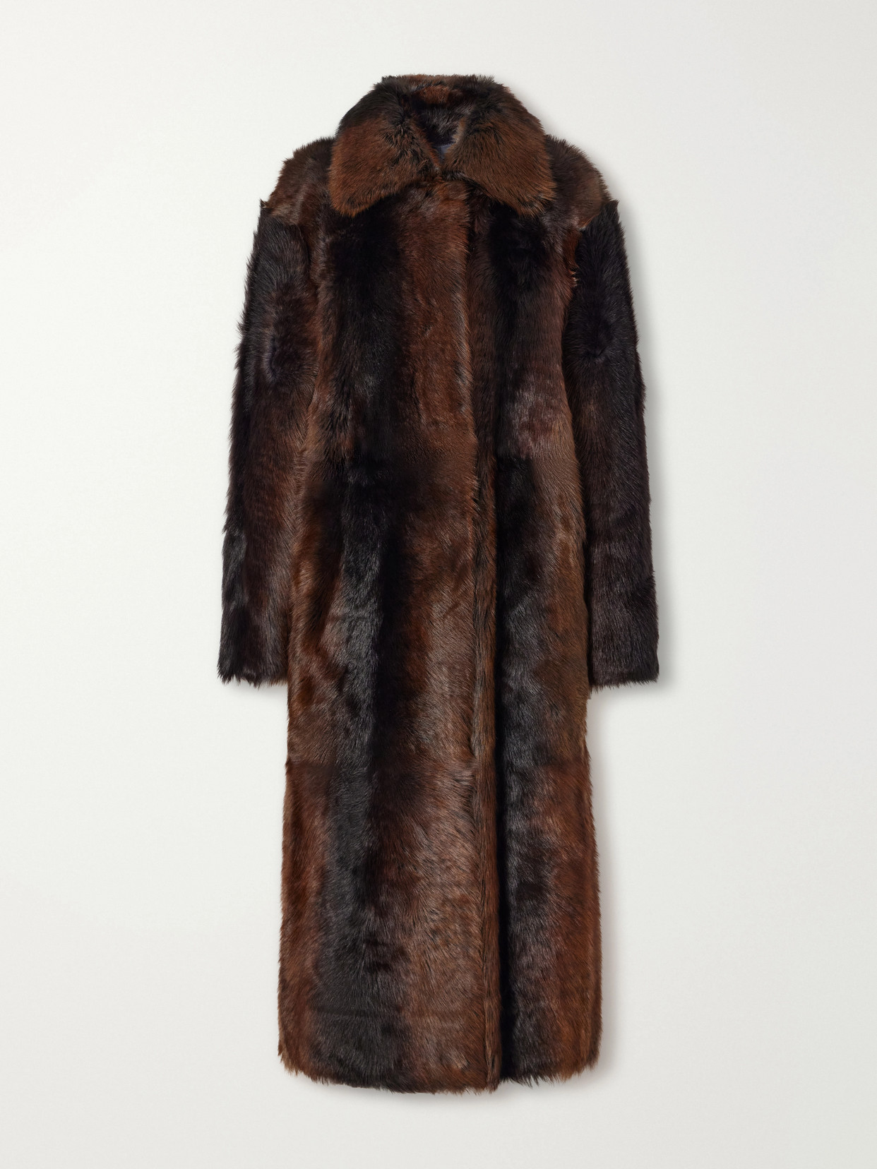 Arma Verena Reversible Shearling And Leather Coat In Brown