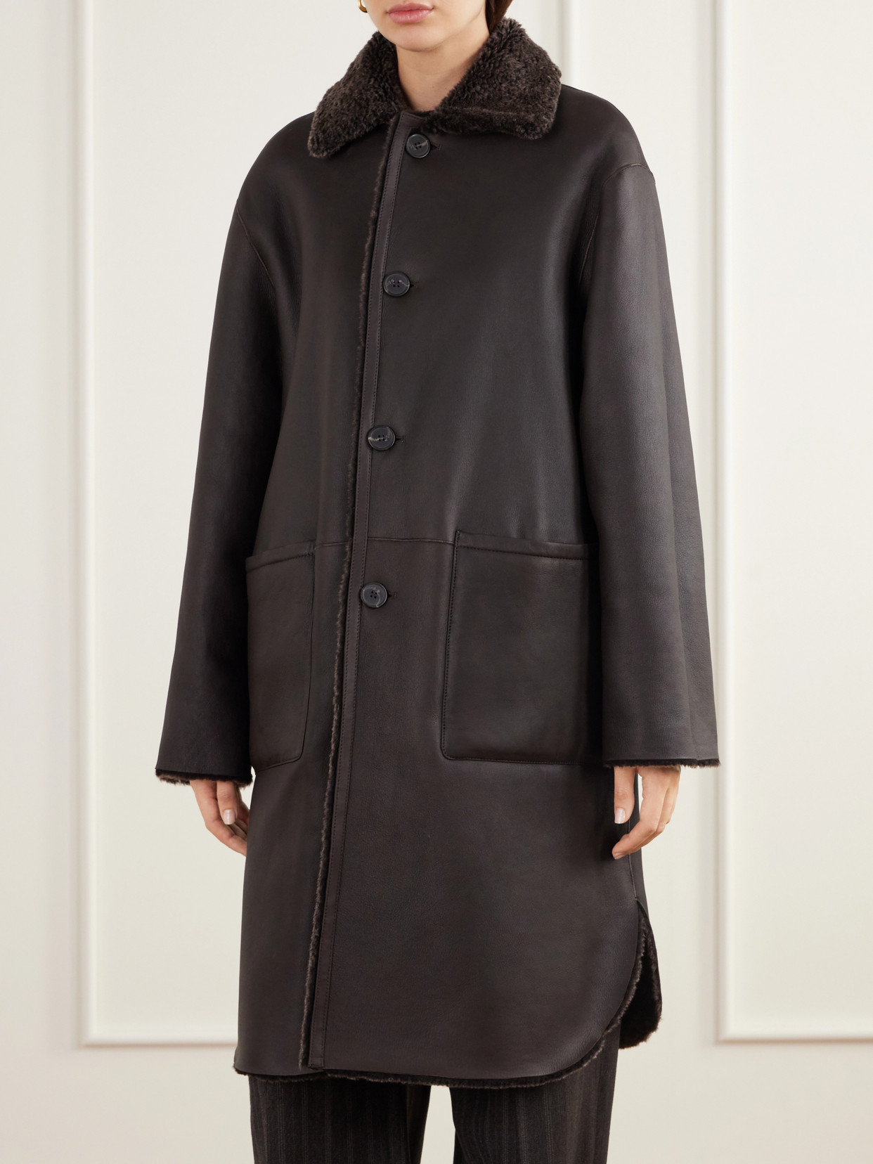 Zoey Reversible Shearling And Coat