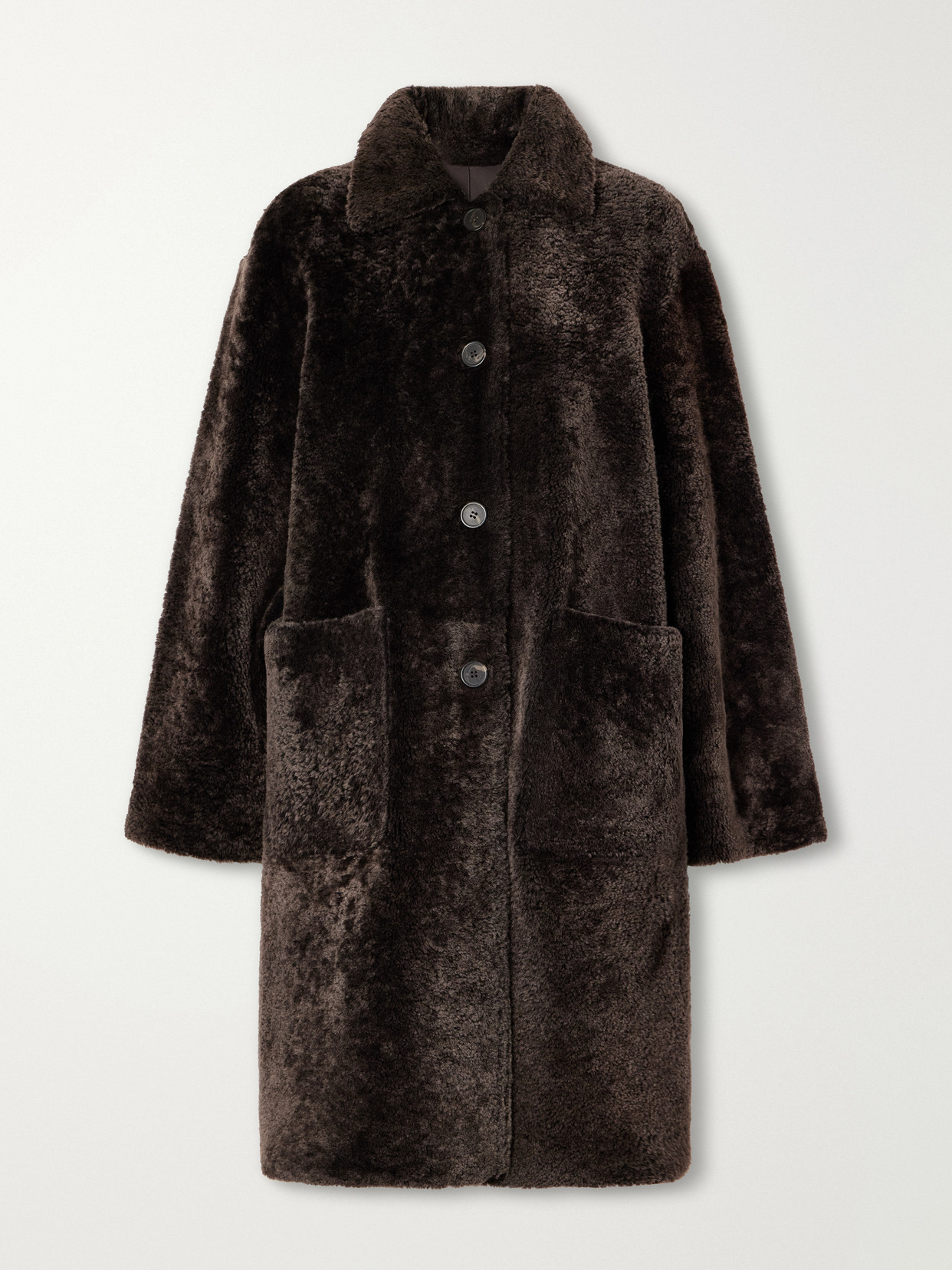 Arma Zoey Reversible Shearling And Leather Coat In Brown