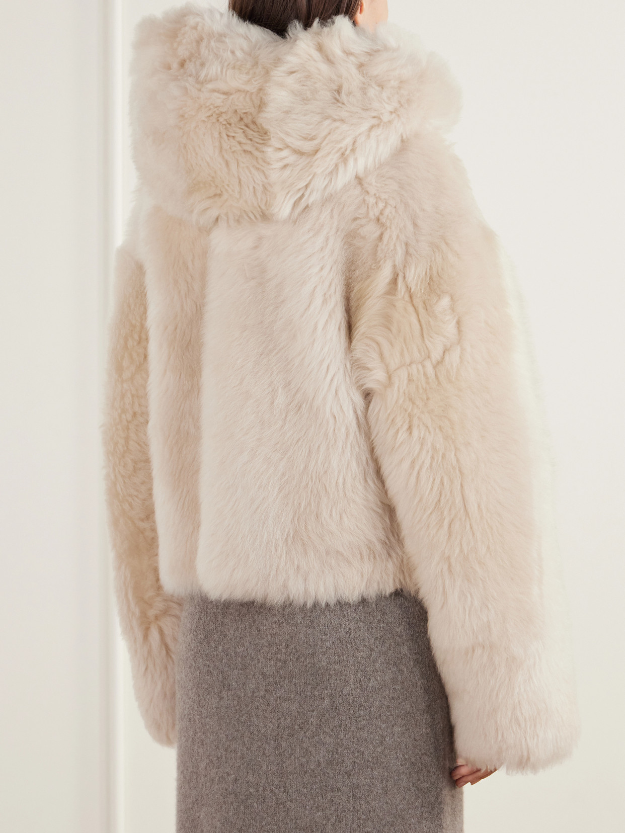 Bianca Hooded Shearling Jacket