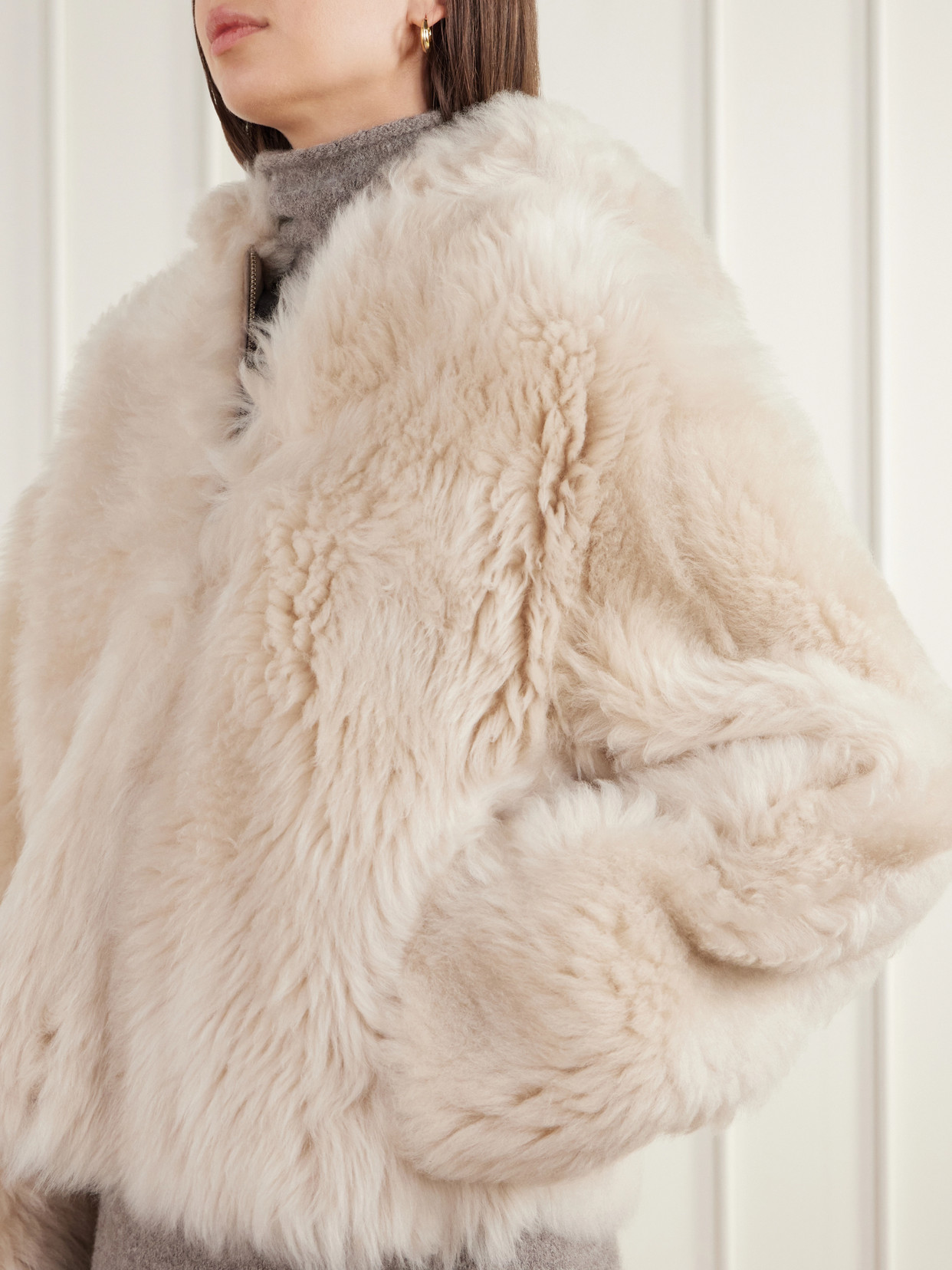 Bianca Hooded Shearling Jacket