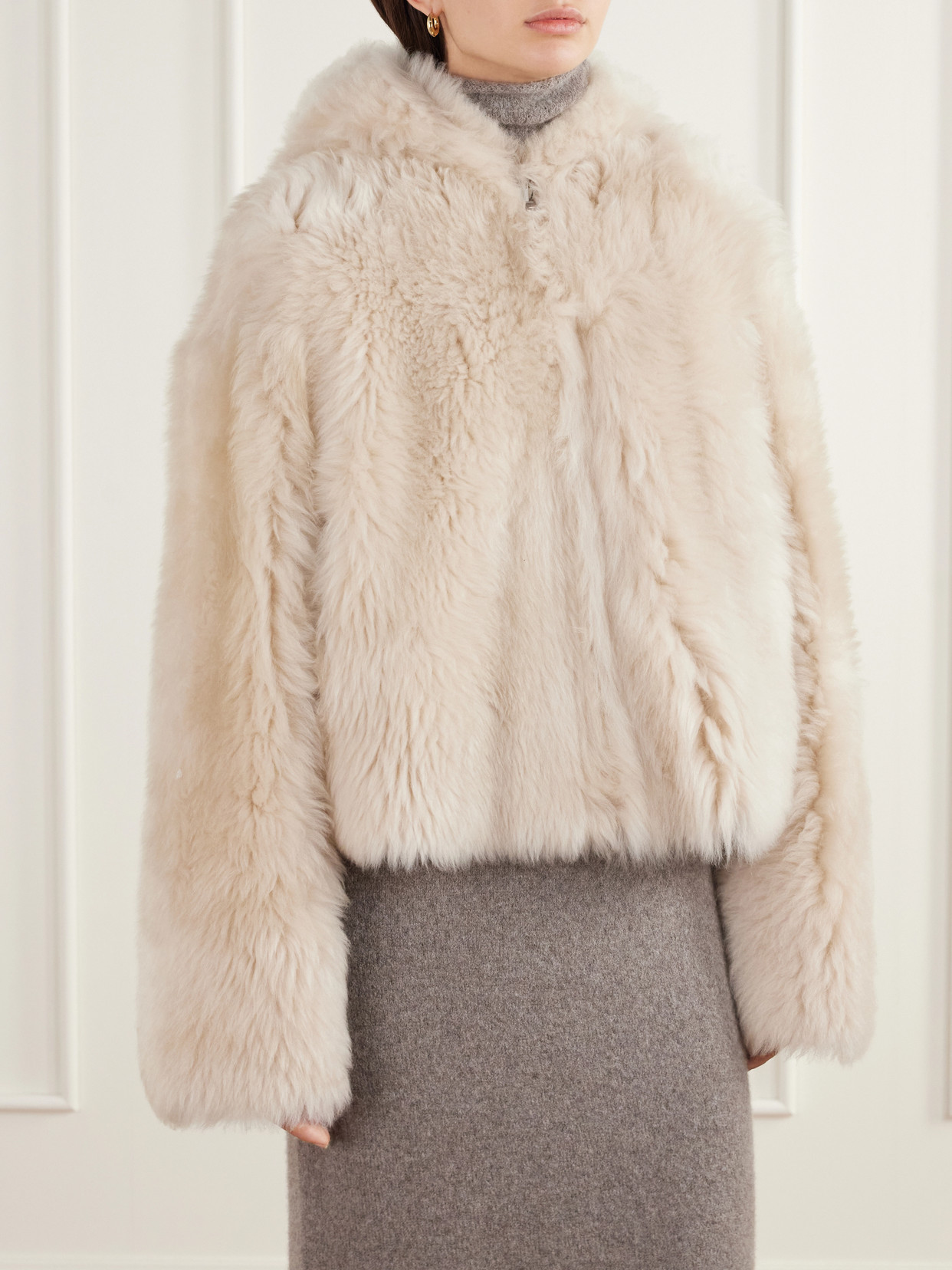 Bianca Hooded Shearling Jacket