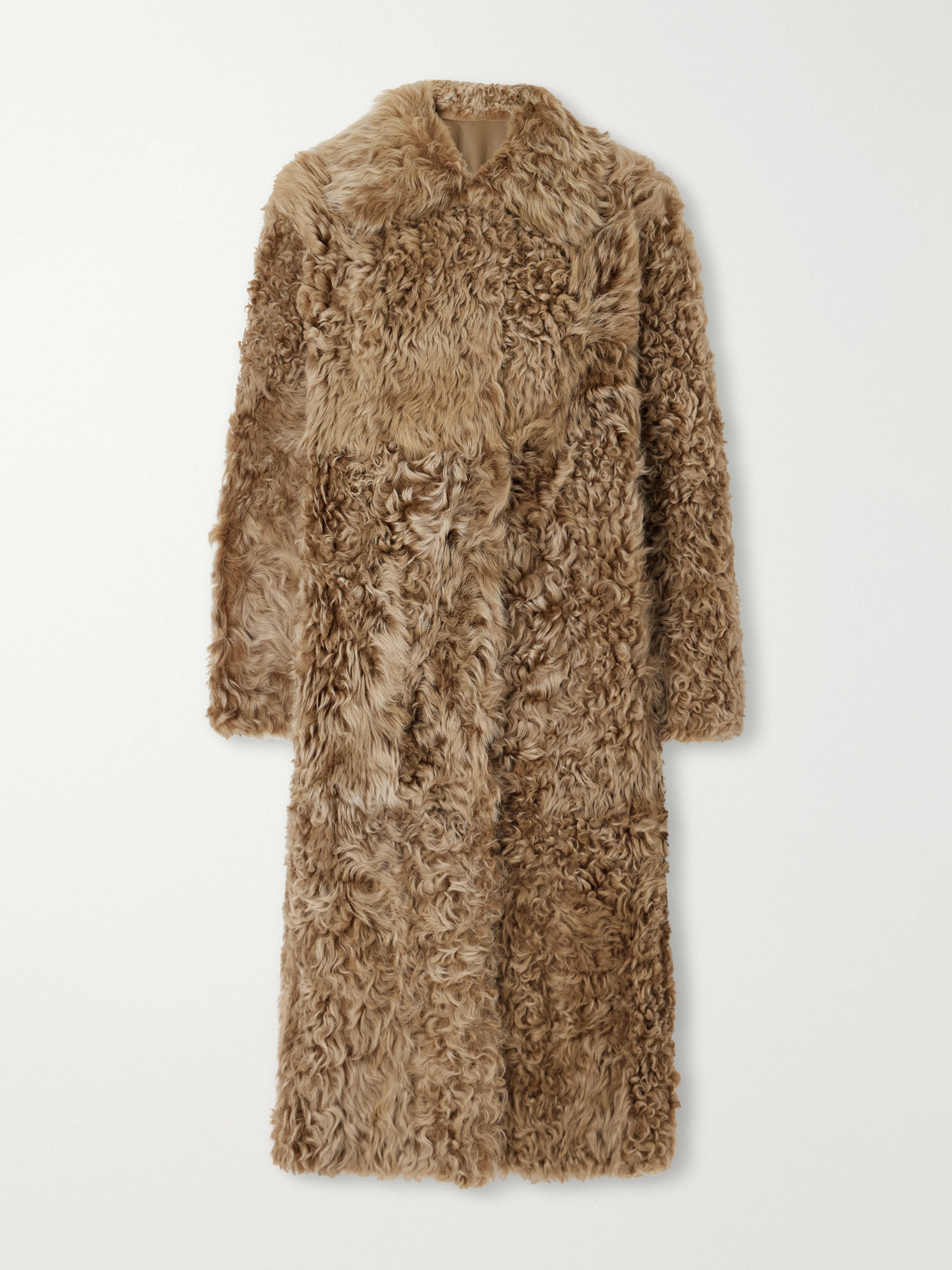 Arma Cristina Shearling Coat In Brown