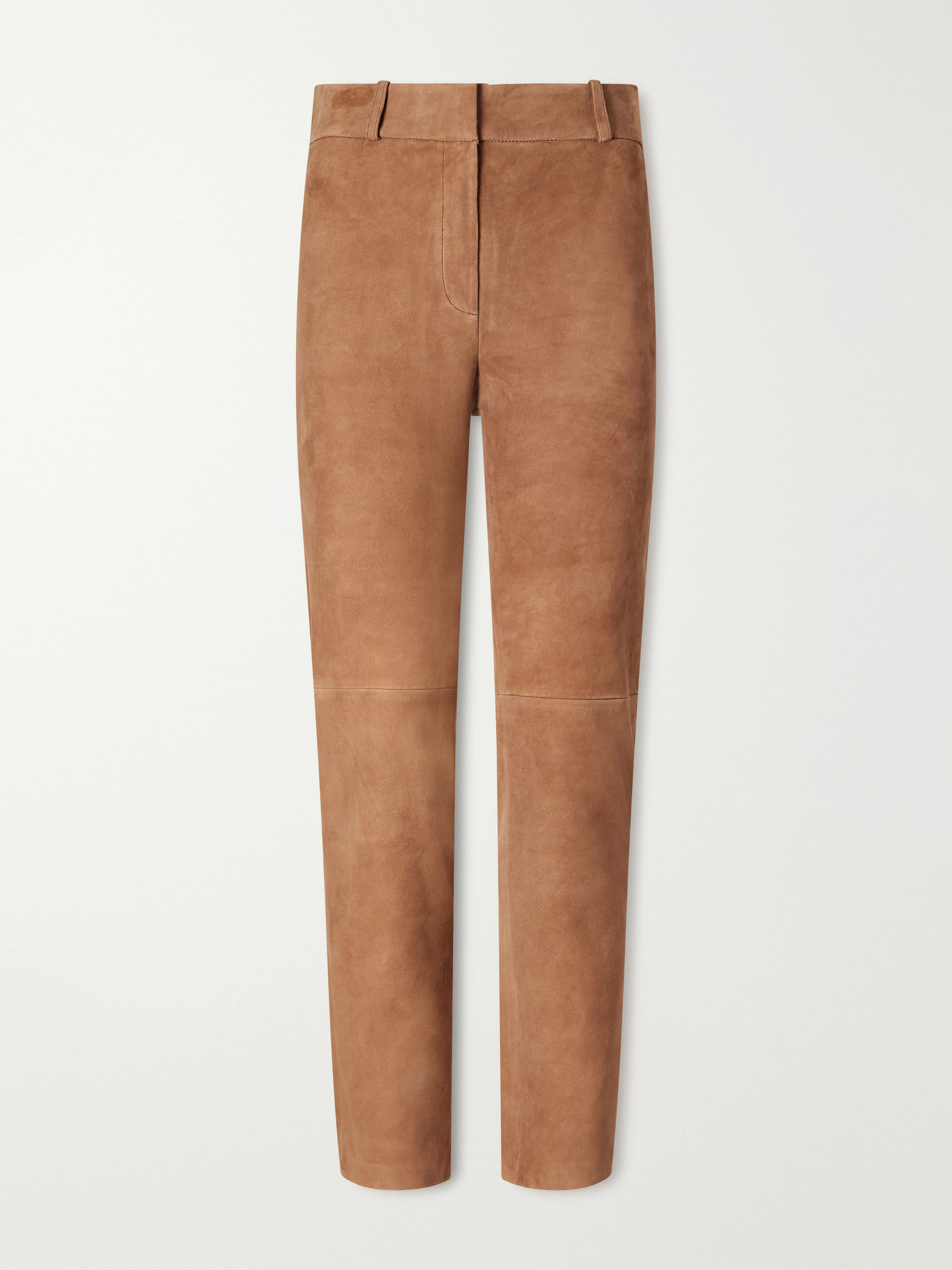 ARMA Jen paneled suede straight-leg pants