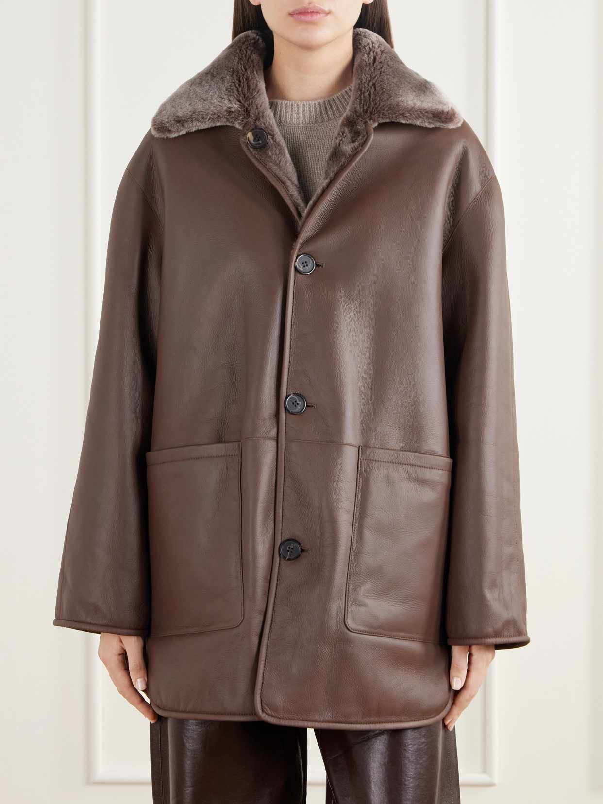 Nicola Reversible Shearling And Jacket