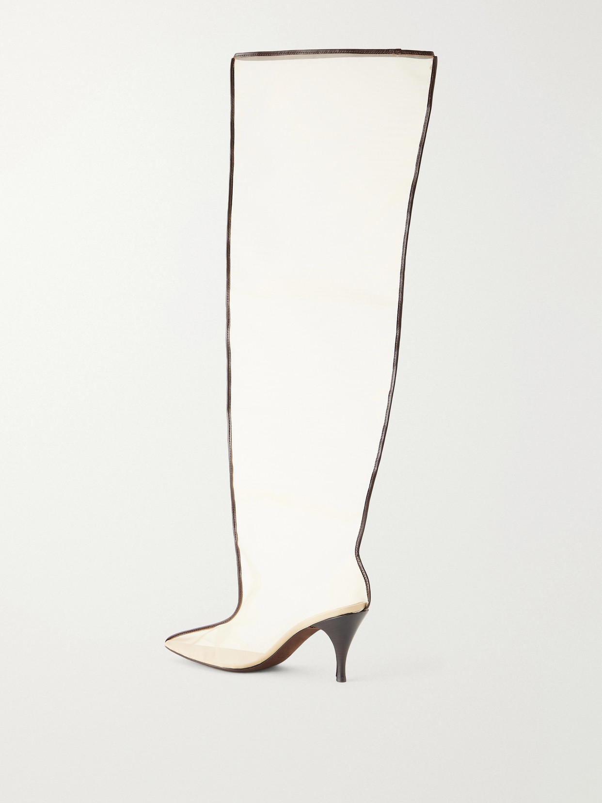 Drawing A Blank 80 Mesh Over-The-Knee Boots