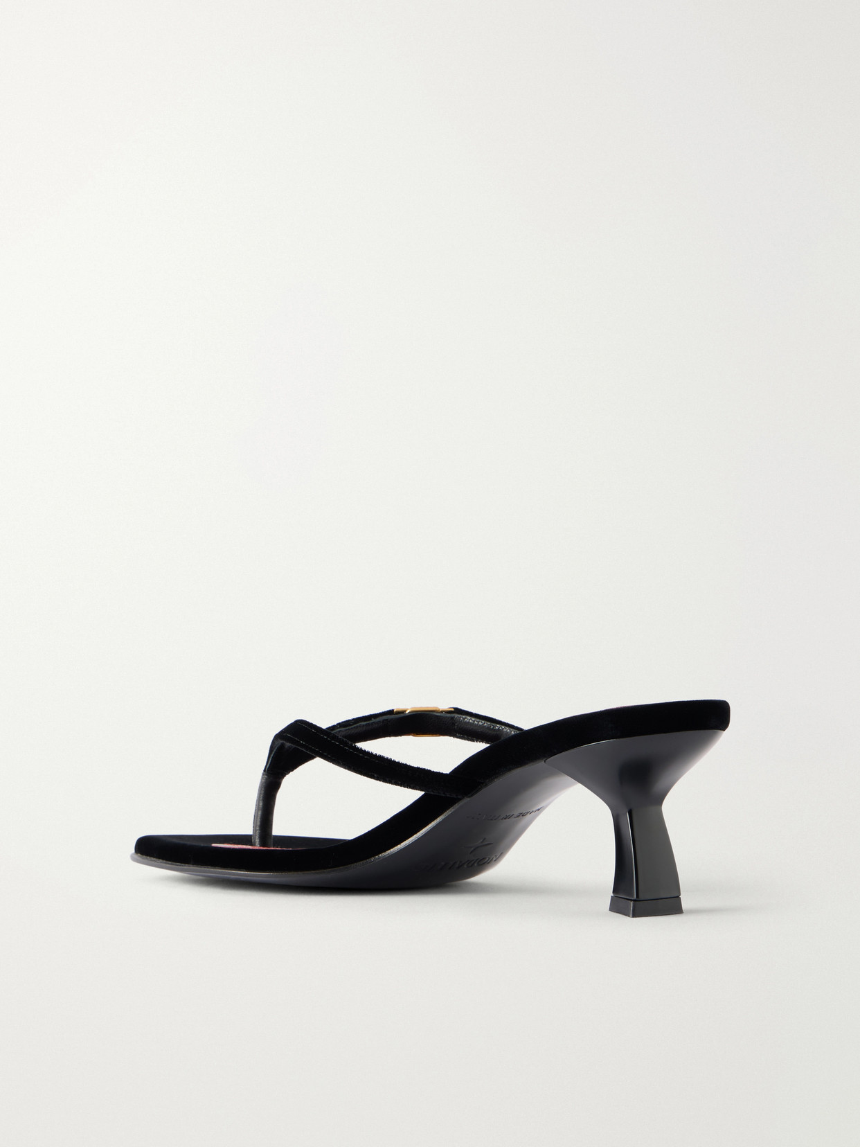 Dona Ruby 50 Crystal-Embellished Velvet Thong Sandals