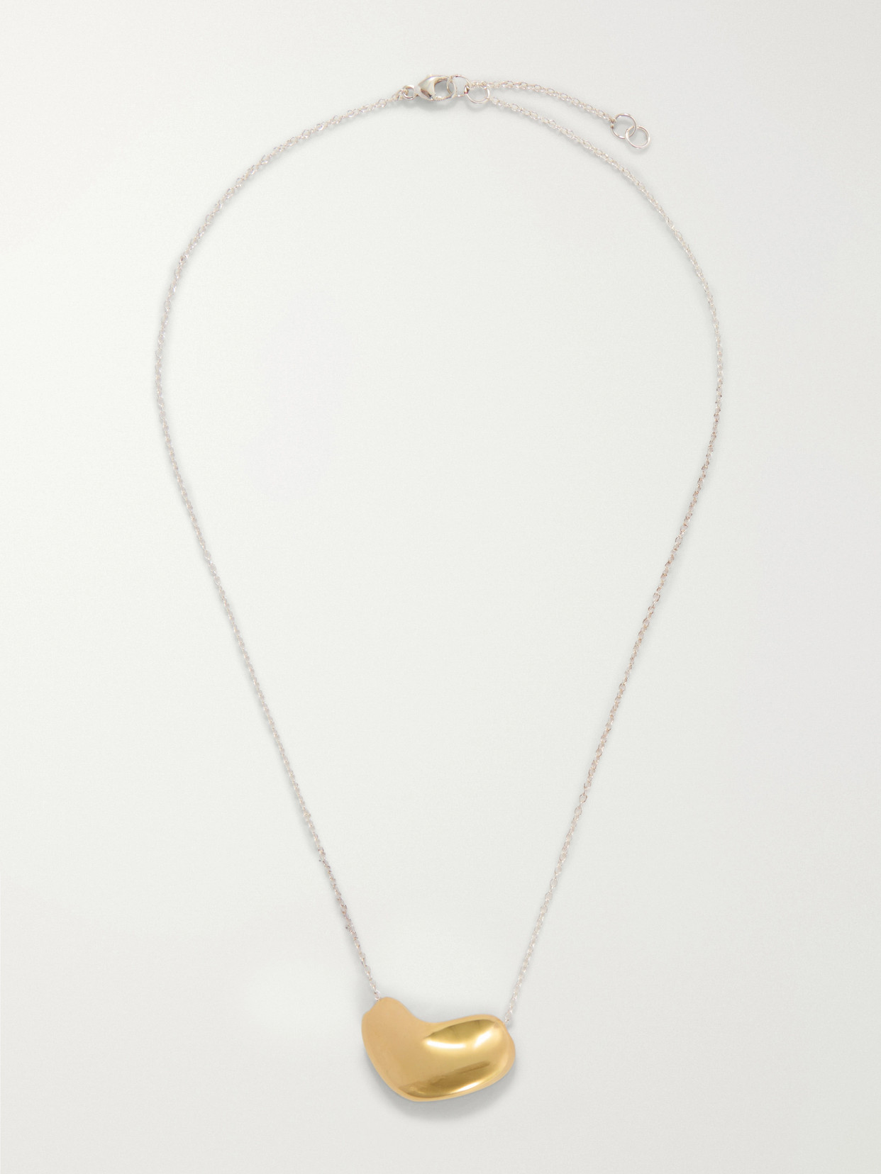 Agmes 18-karat Gold-pleated Sterling Silver Pendant Necklace