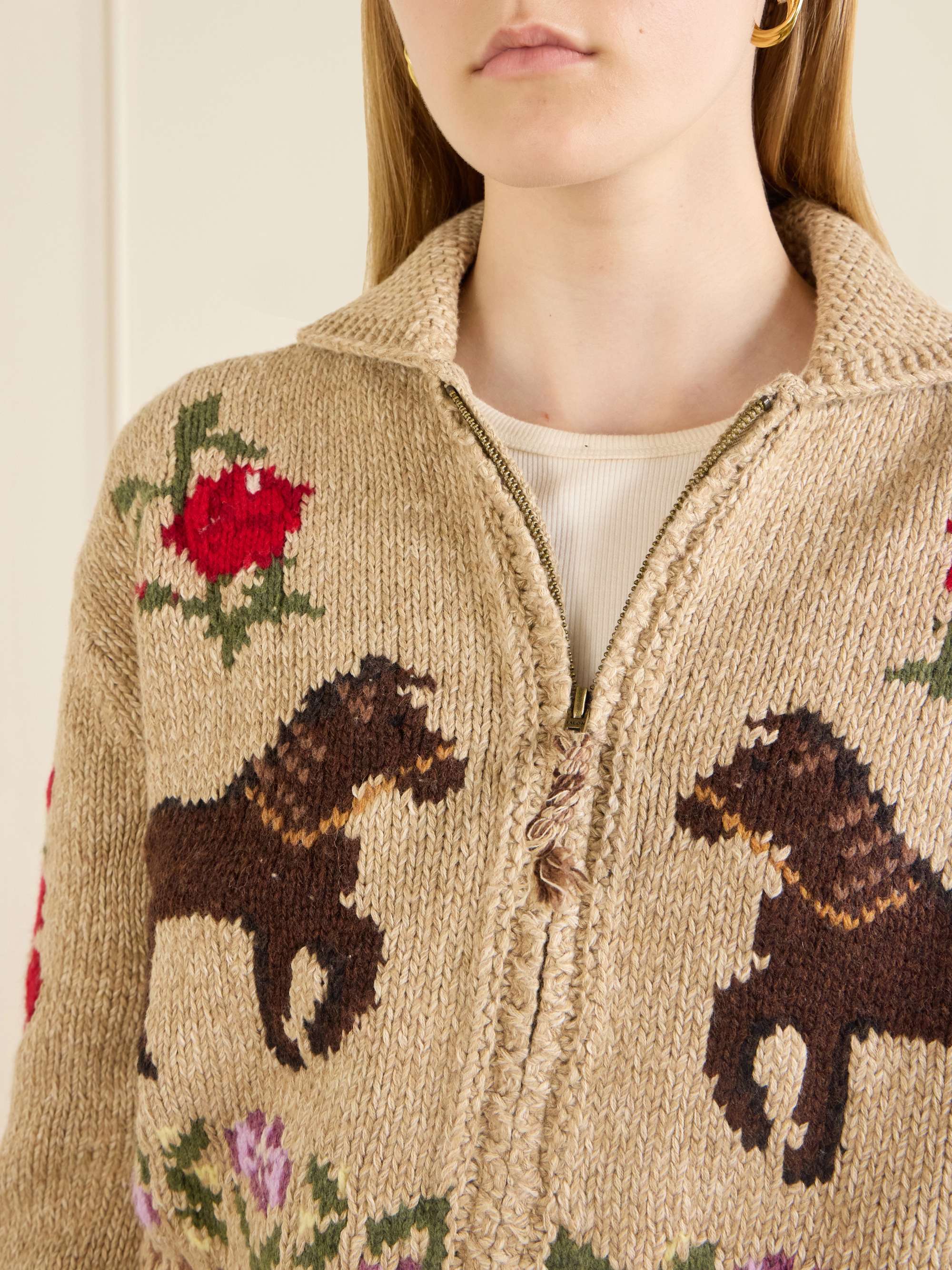 POLO RALPH LAUREN Embroidered cotton and wool-blend cardigan | NET