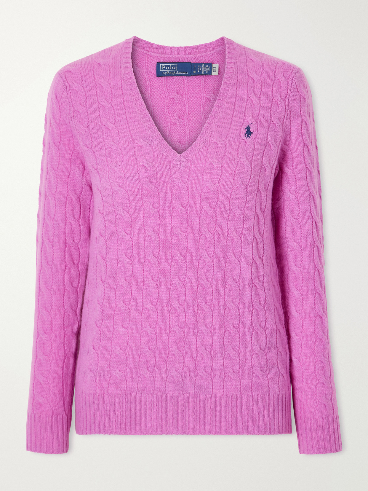 Polo Ralph Lauren Cable-knit Cotton Sweater In Pink