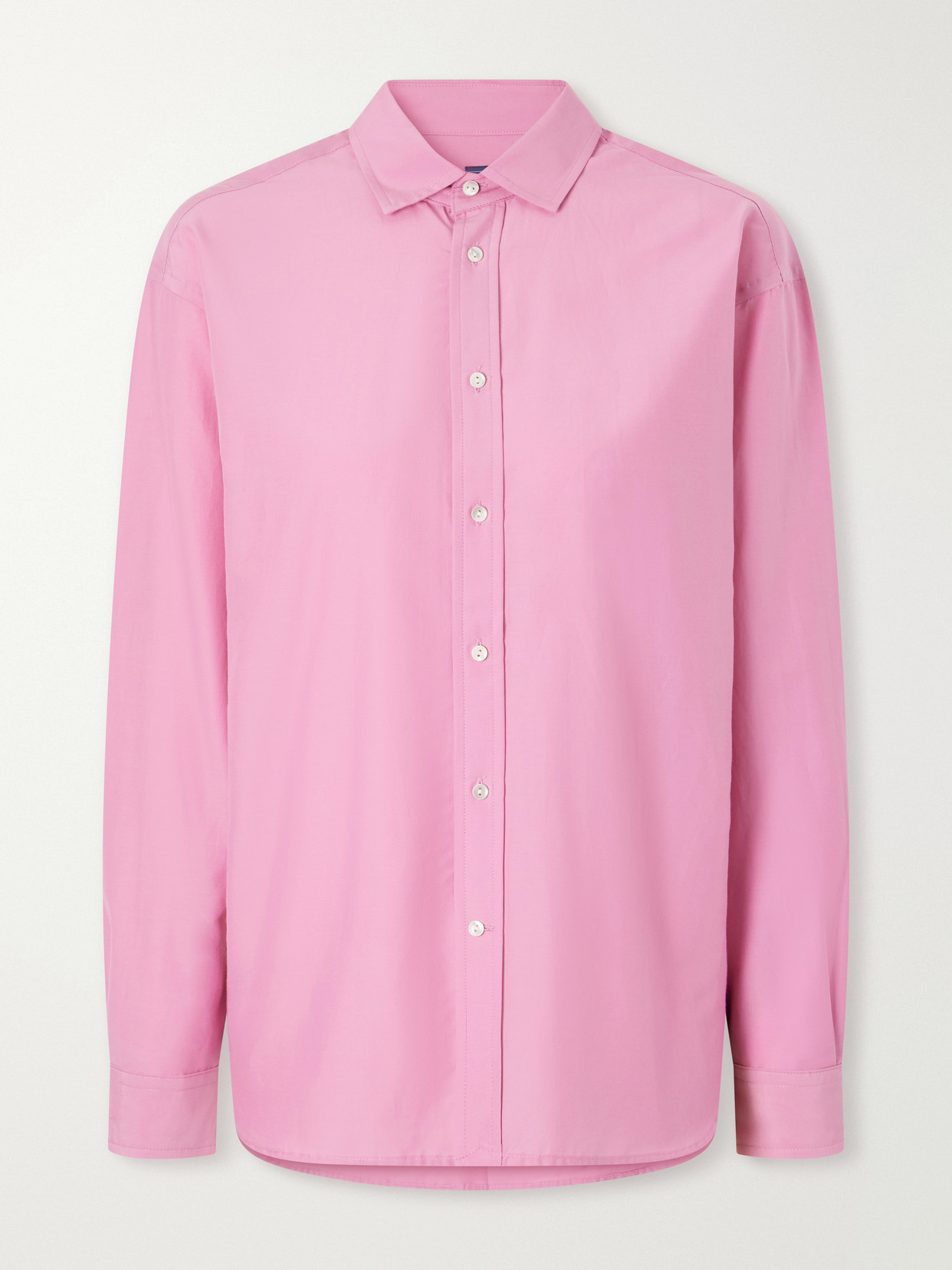 Polo Ralph Lauren Cotton And Silk-blend Shirt In Pink