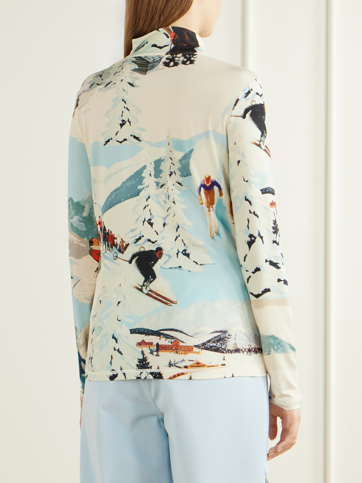 Bogner Beline Printed Stretch-shell Zip-up Base Layer In Multi