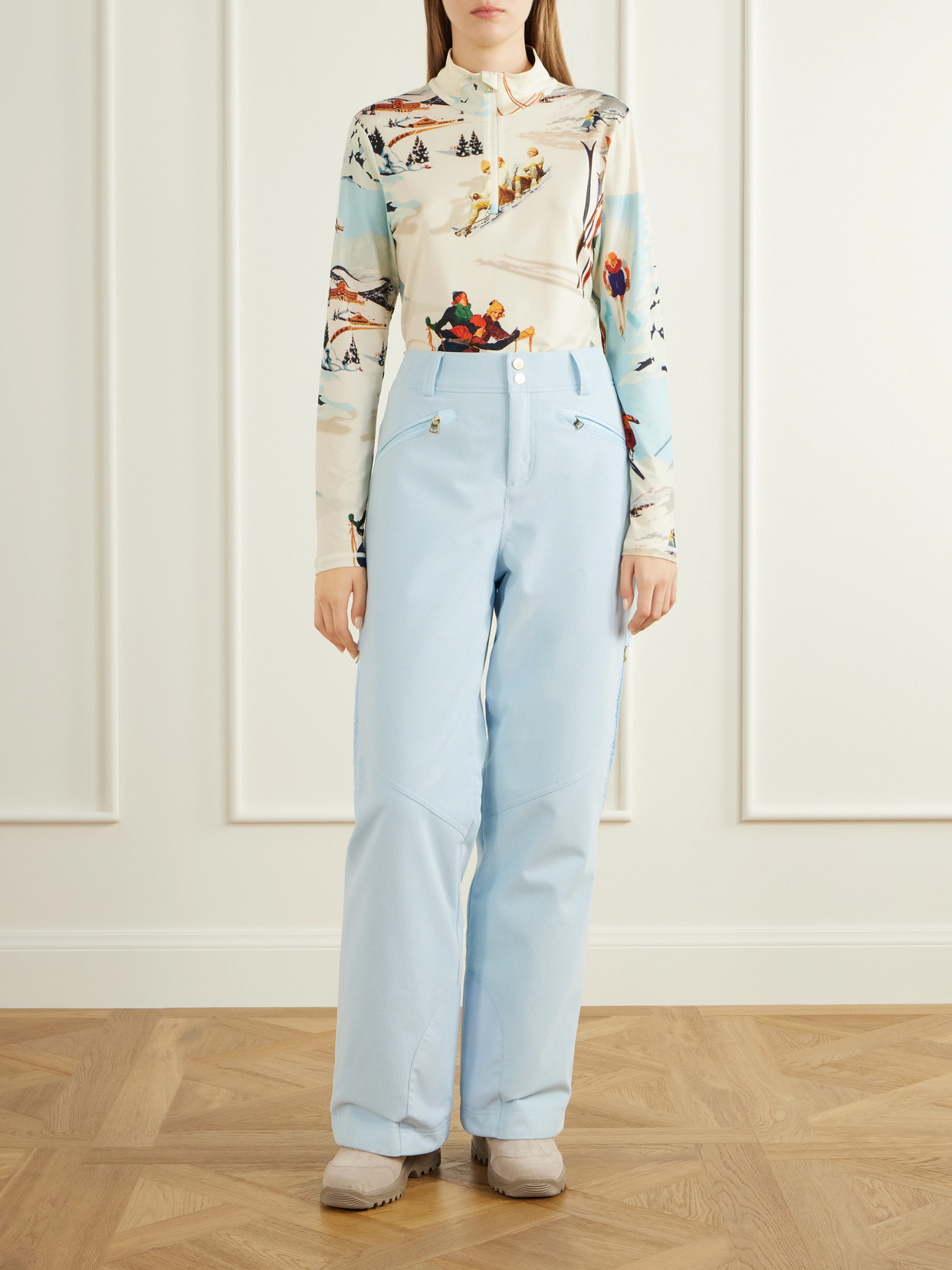 Bogner Beline Printed Stretch-shell Zip-up Base Layer In Multi