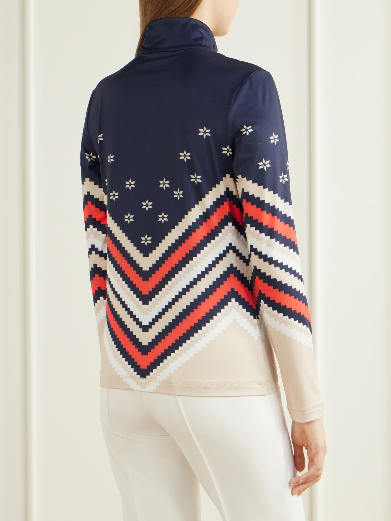 Bogner Fabia Printed Zip-up Base Layer In Multi