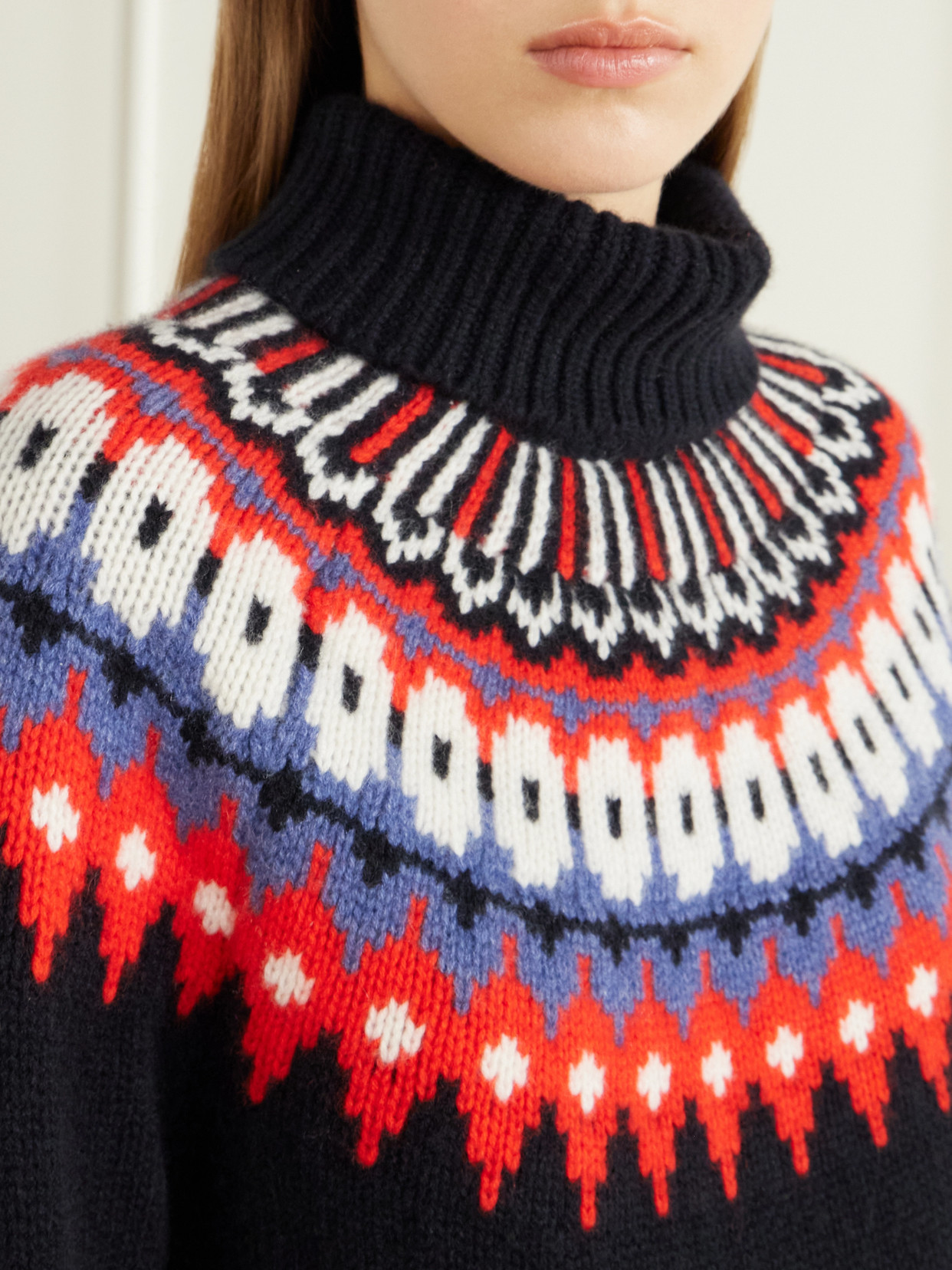 Ingrid Fair Isle Cashmere Turtleneck Sweater