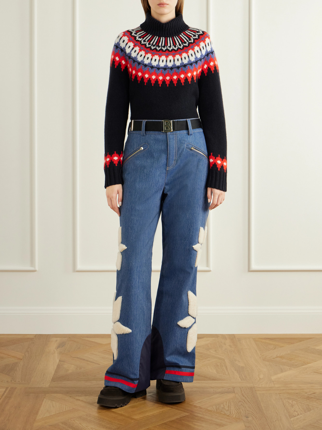Ingrid Fair Isle Cashmere Turtleneck Sweater