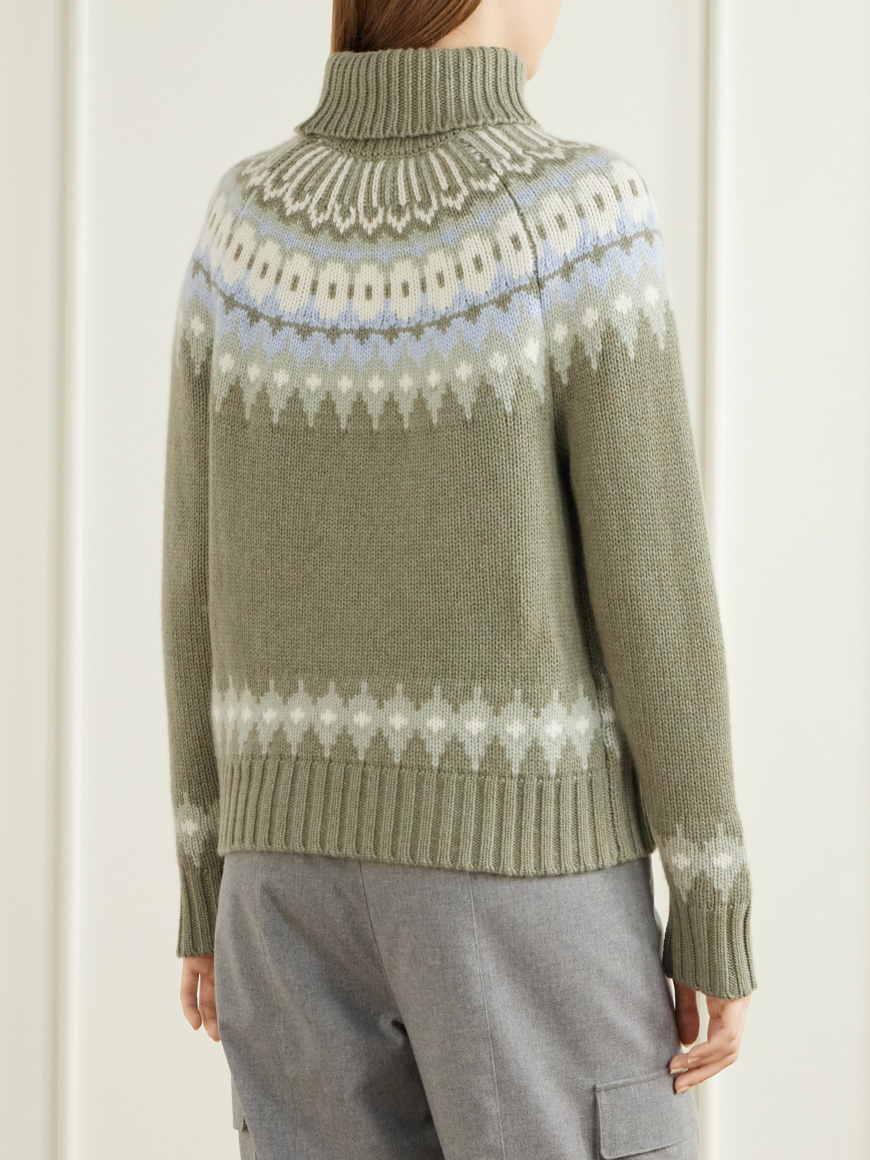 Ingrid Fair Isle Cashmere Turtleneck Sweater