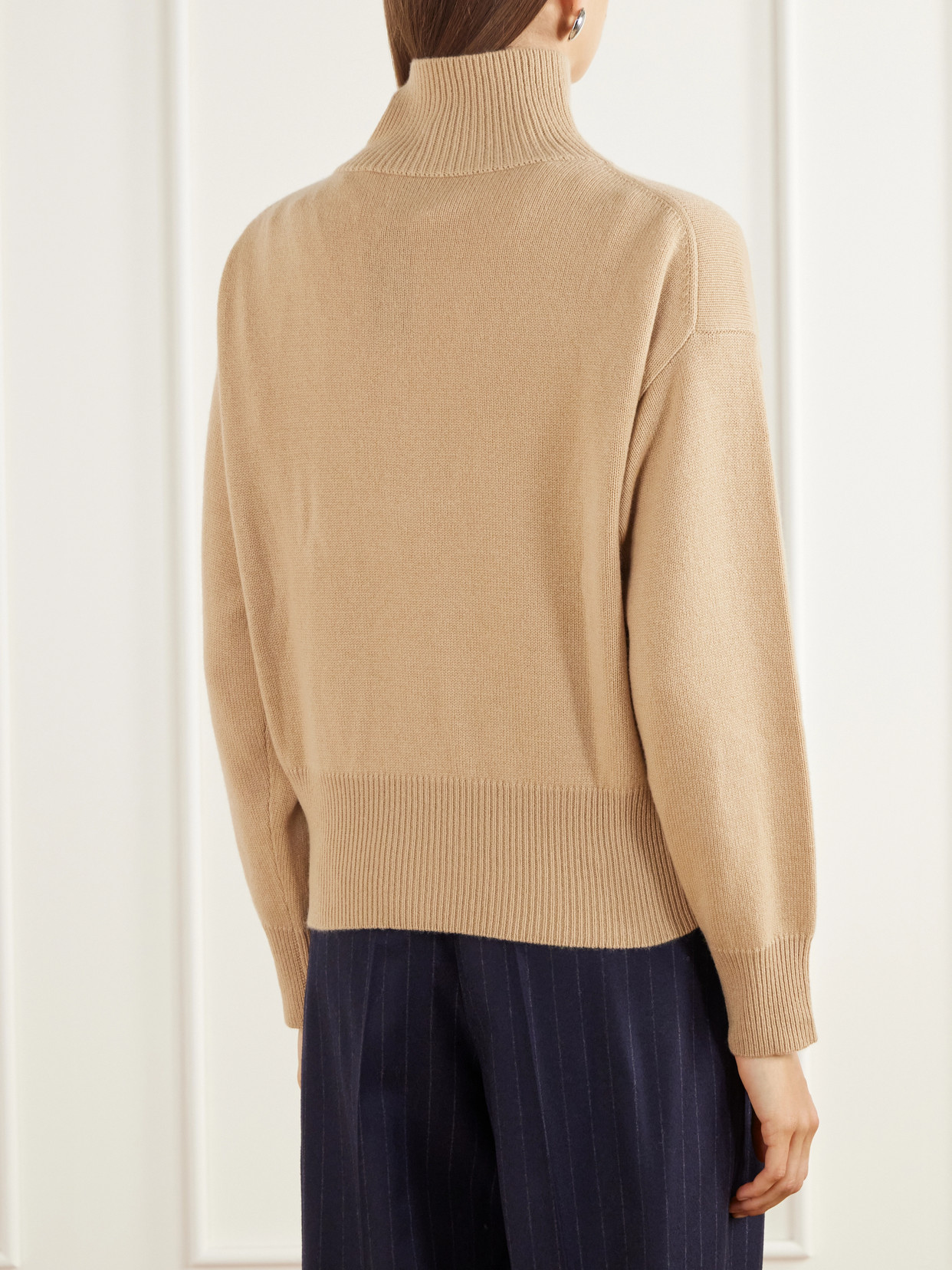 Troyer Cashmere Half-Zip Polo Sweater