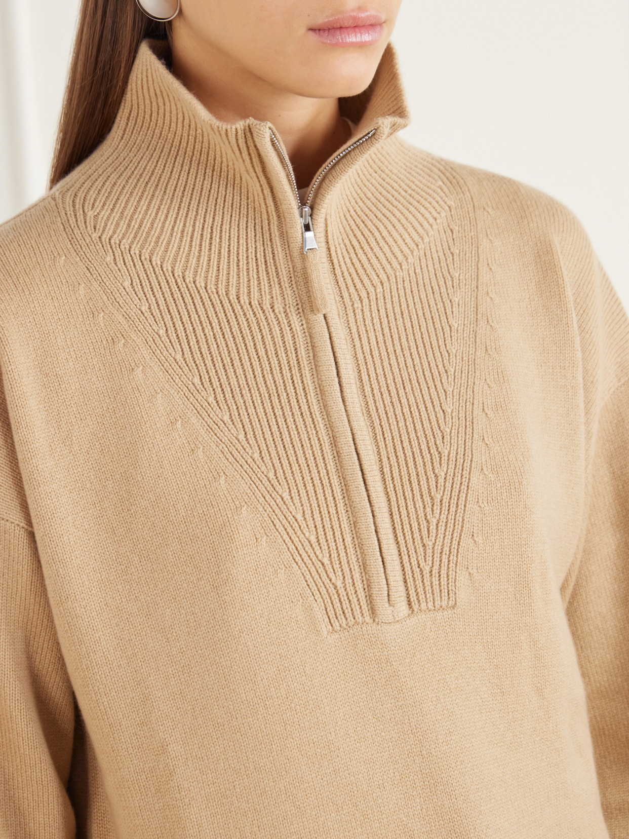Troyer Cashmere Half-Zip Polo Sweater