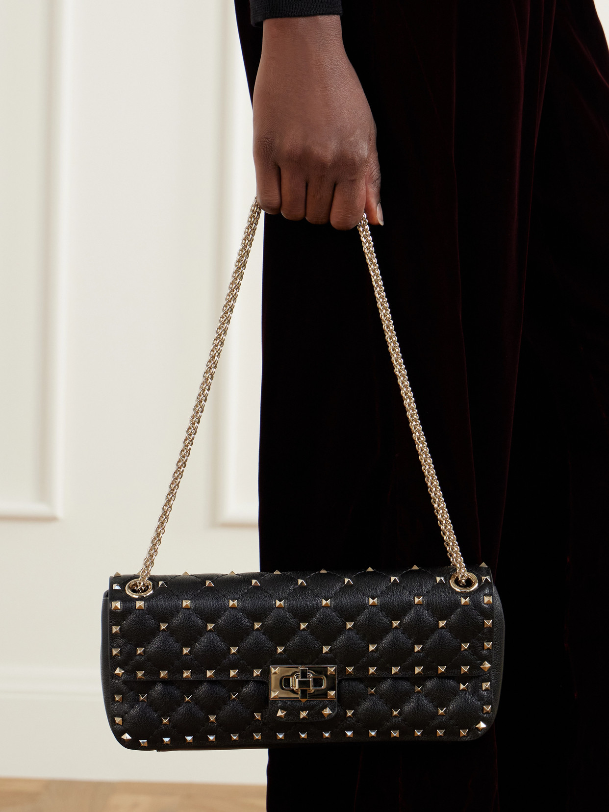 Garavani - Spike Small Studded Quilted Shoulder Bag