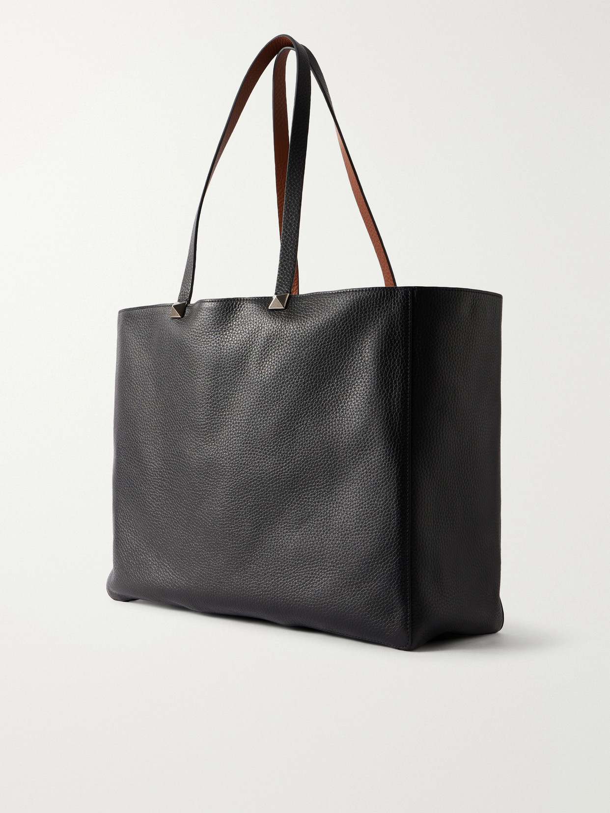 Garavani - Rockstud Double Reversible Studded Textured-Leather Tote Bag