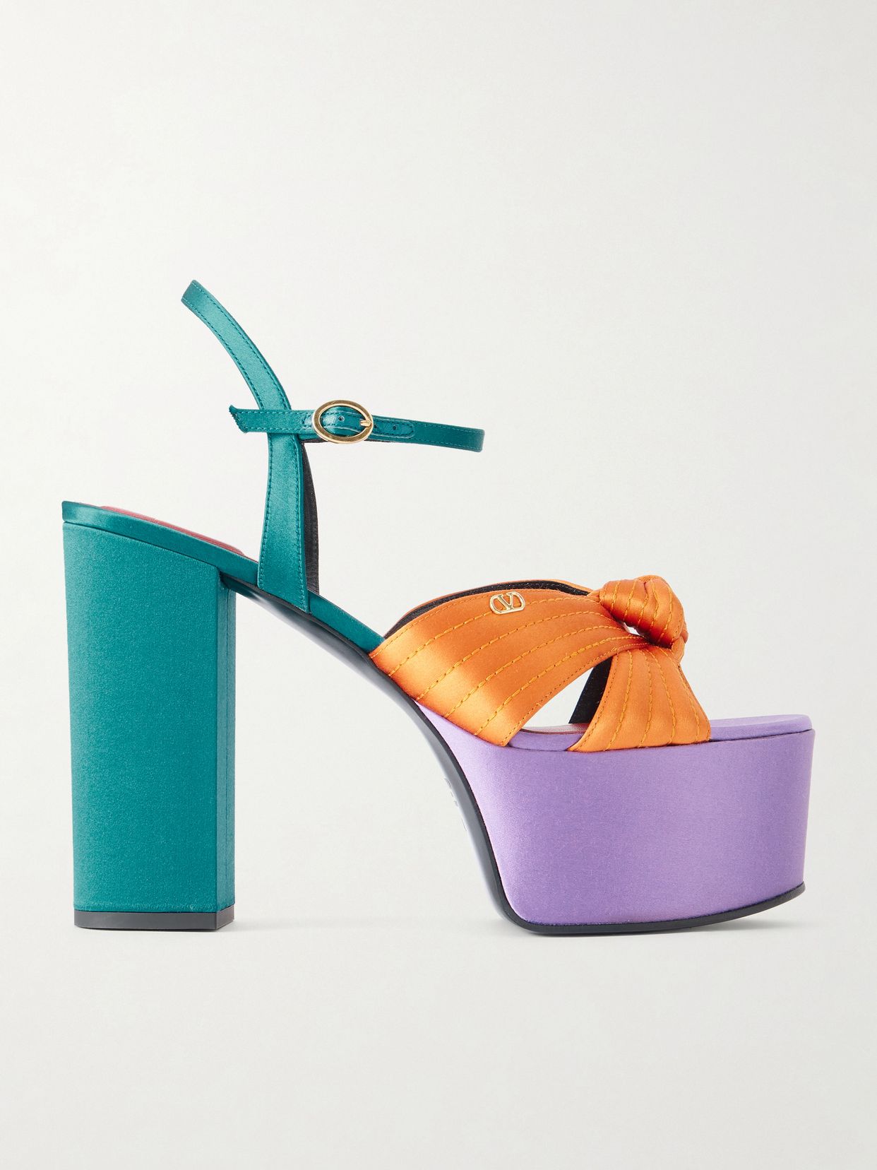 crasher 125 vlogo embellished knotted satin sandals