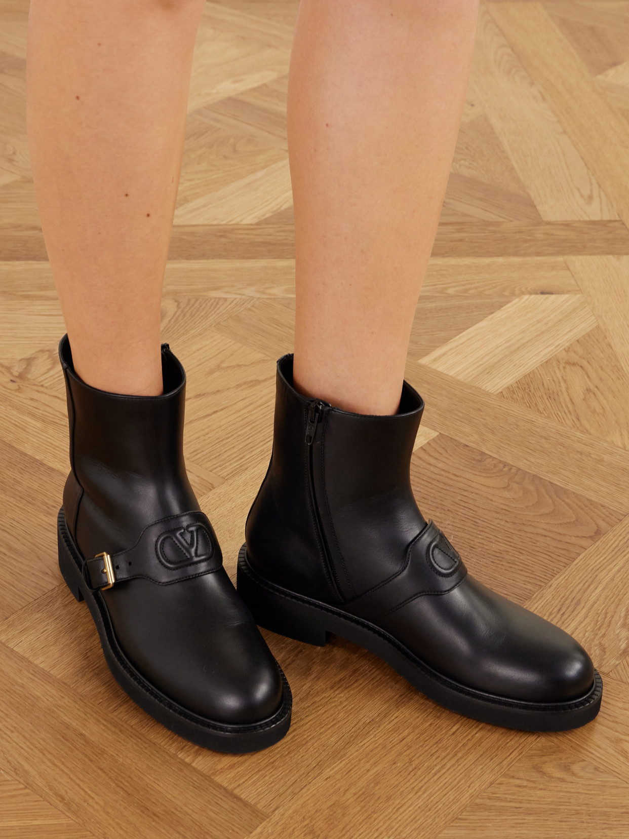 Garavani - Vlogo Embossed Ankle Boots