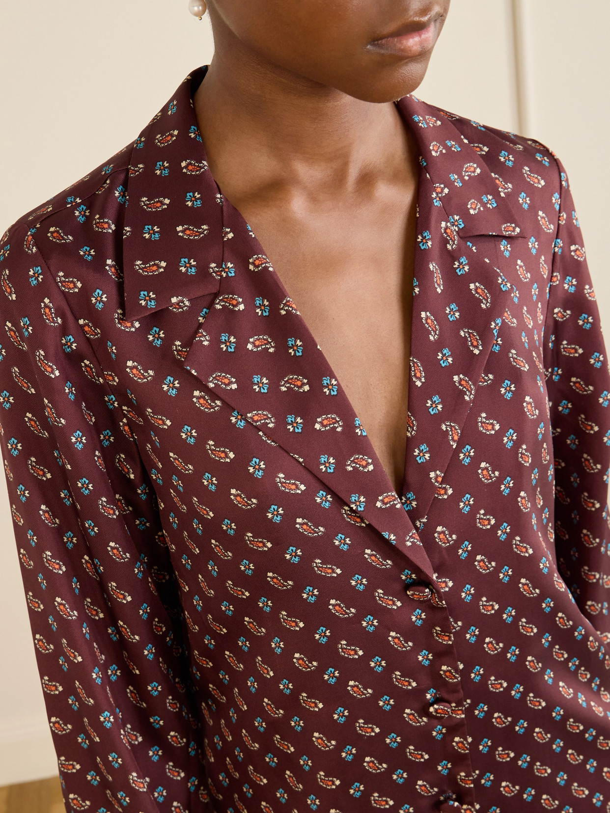 Dôen - Dorsia Printed Silk-Blend Shirt