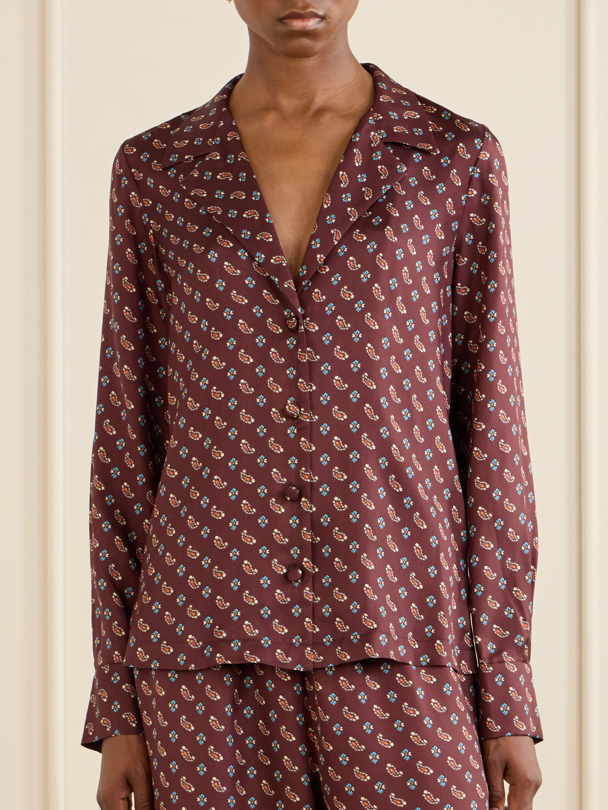 Dôen - Dorsia Printed Silk-Blend Shirt