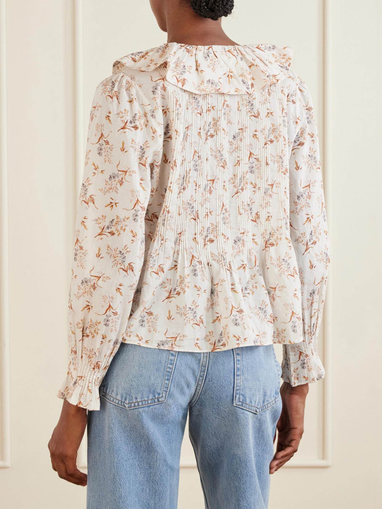 Dôen - Hardy Floral-Print Shirred Shirt