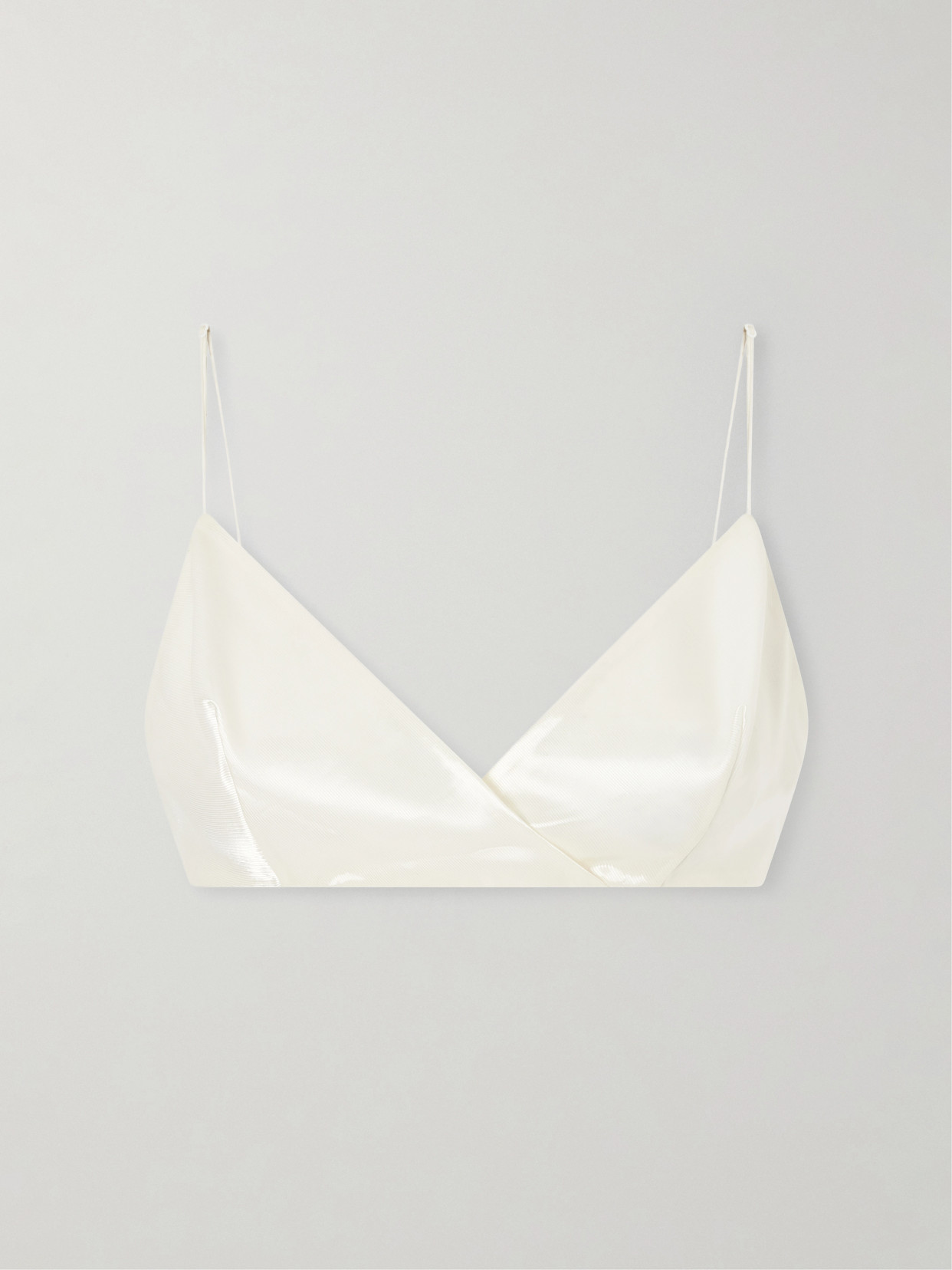 Calvin Klein Collection Véronique Gabardine Bralette In Neutrals