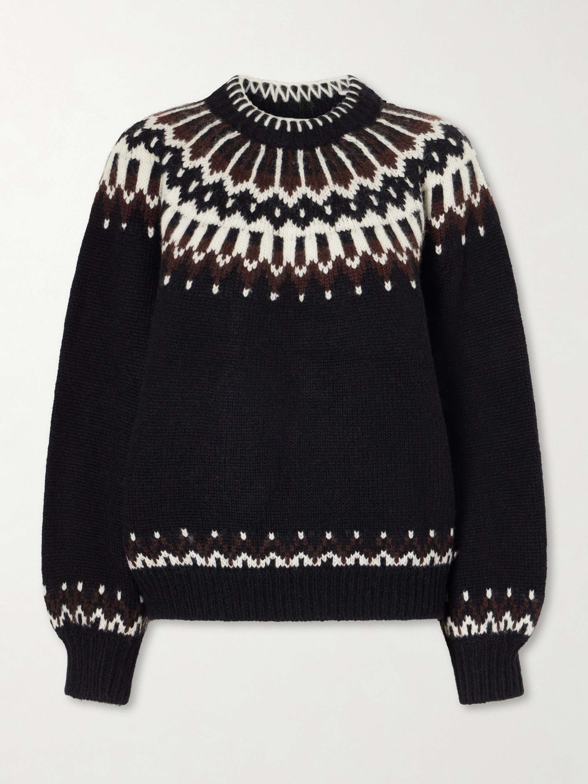 DÔEN + NET SUSTAIN Field oversized Fair Isle alpaca-blend sweater