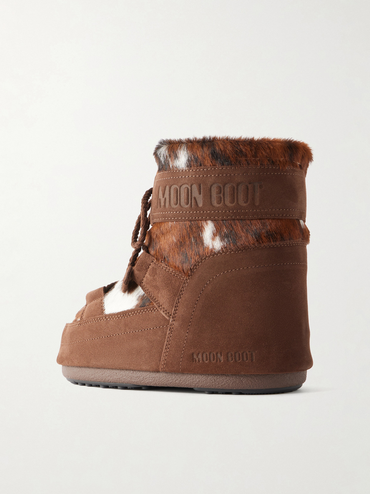 Icon Low Archive 1985 Suede-Trimmed Calf-Hair Boots