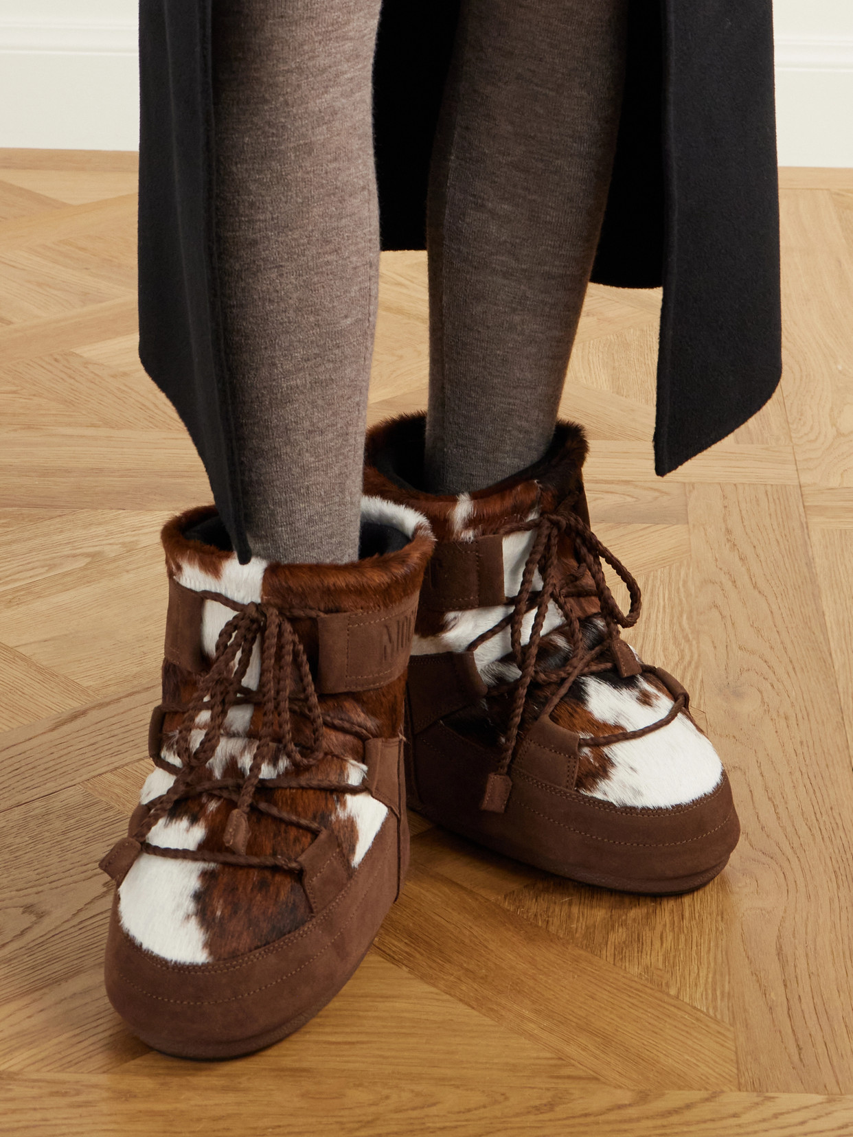 Icon Low Archive 1985 Suede-Trimmed Calf-Hair Boots