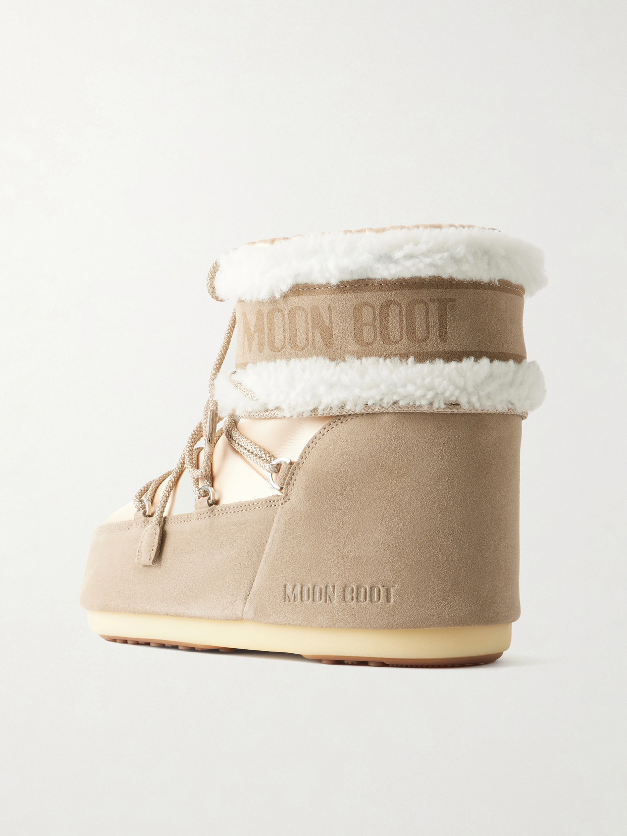 Icon Low Pearly Plus Suede-Trimmed Shearling And Boots