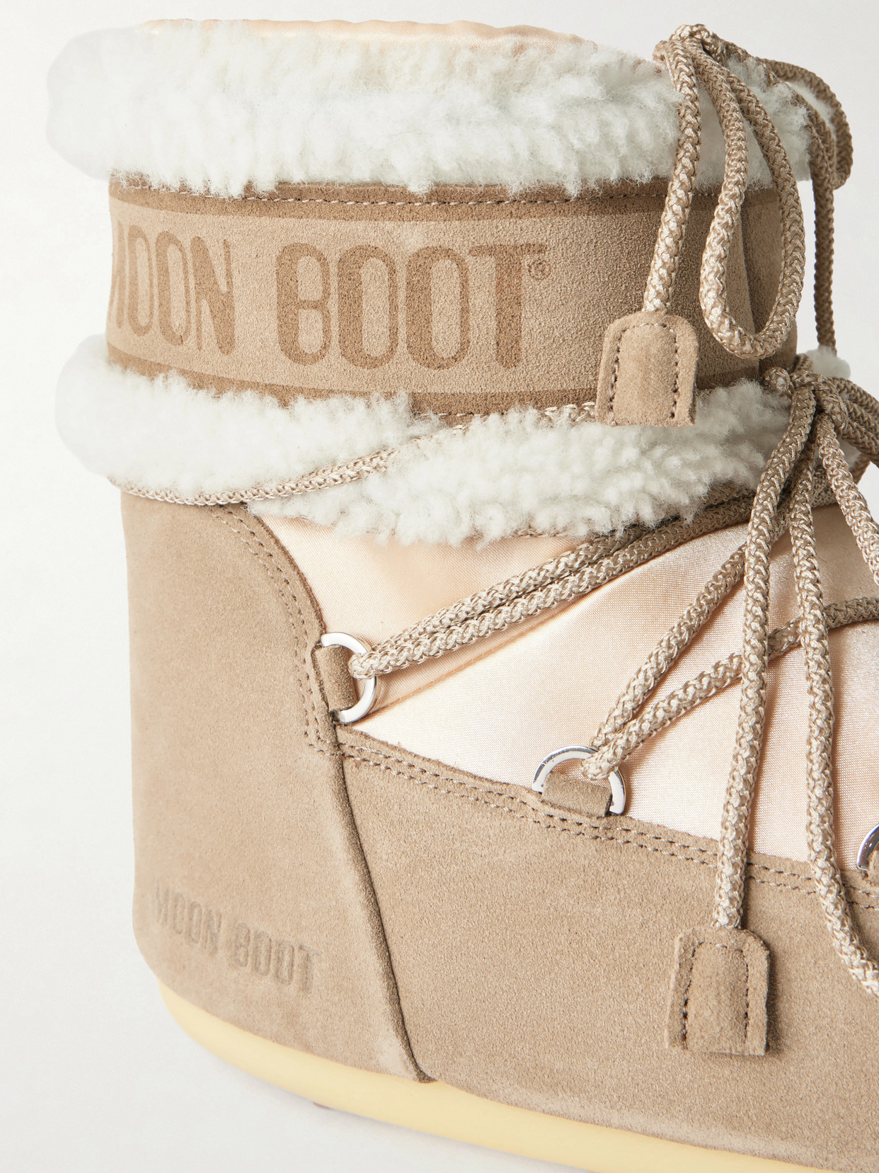 Icon Low Pearly Plus Suede-Trimmed Shearling And Boots