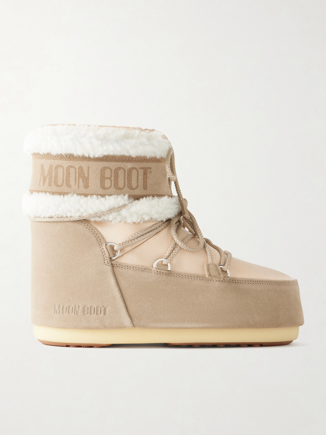 Icon Low Pearly Plus Suede-Trimmed Shearling And Boots