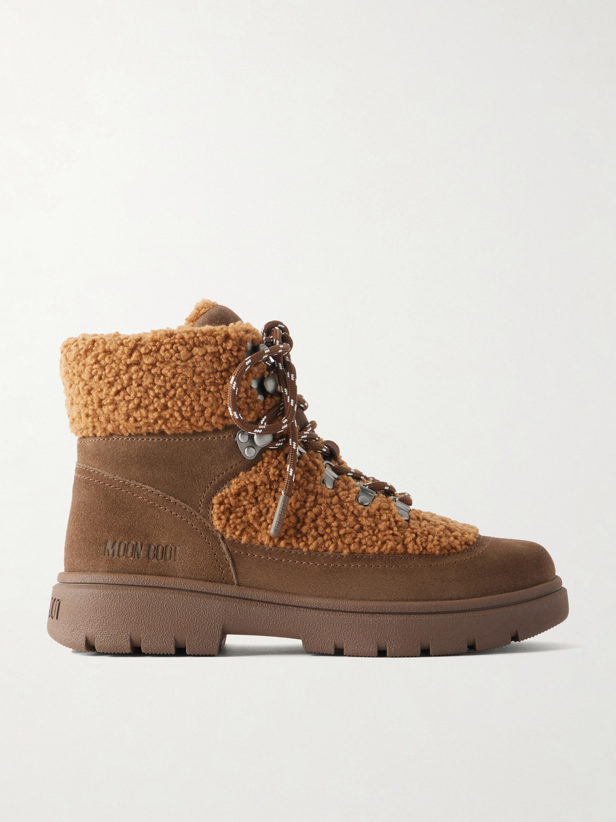 Combat Fleece-Trimmed Ankle Boots