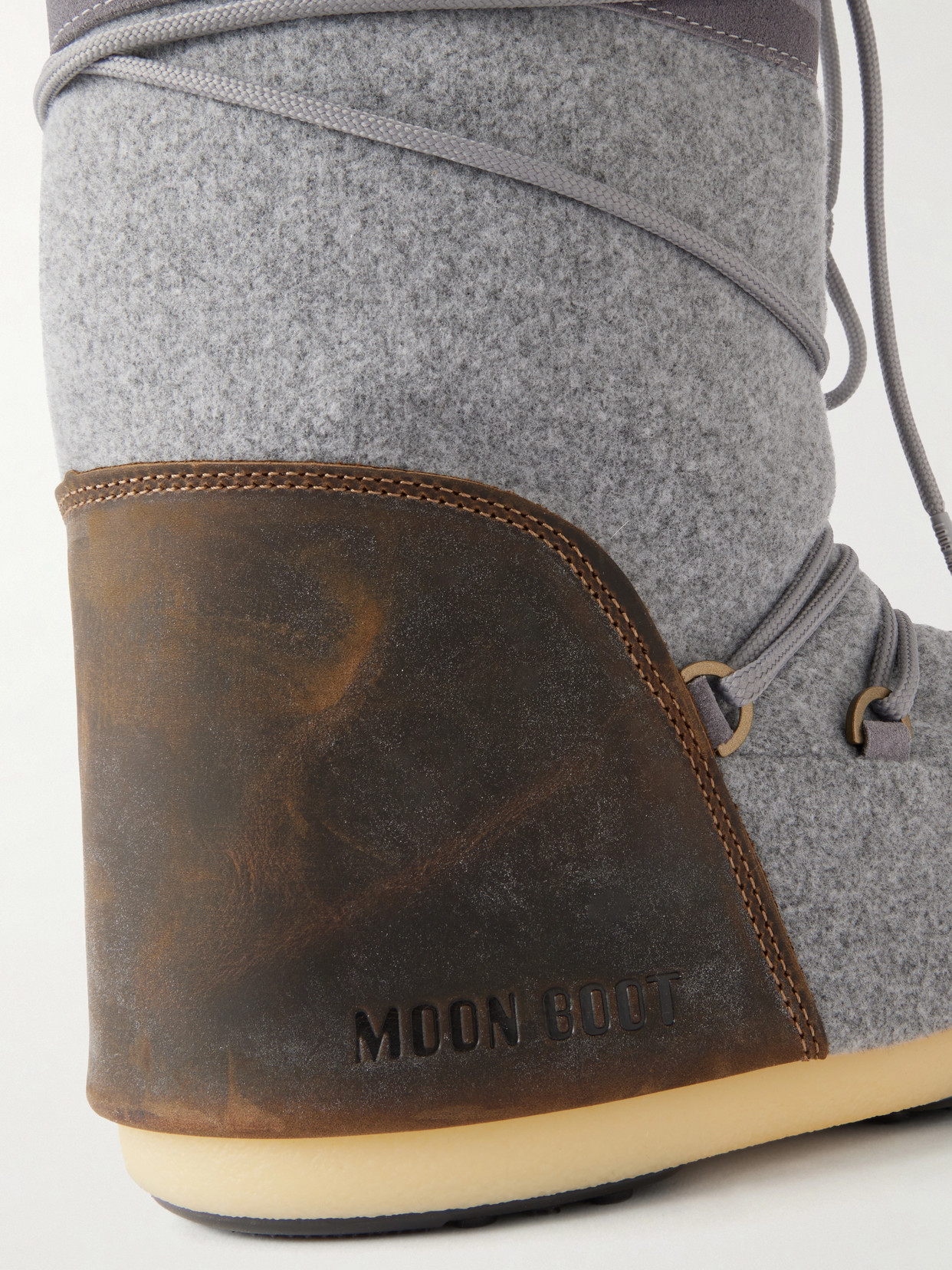 Icon Nubuck-Trimmed Felt Knee Boots