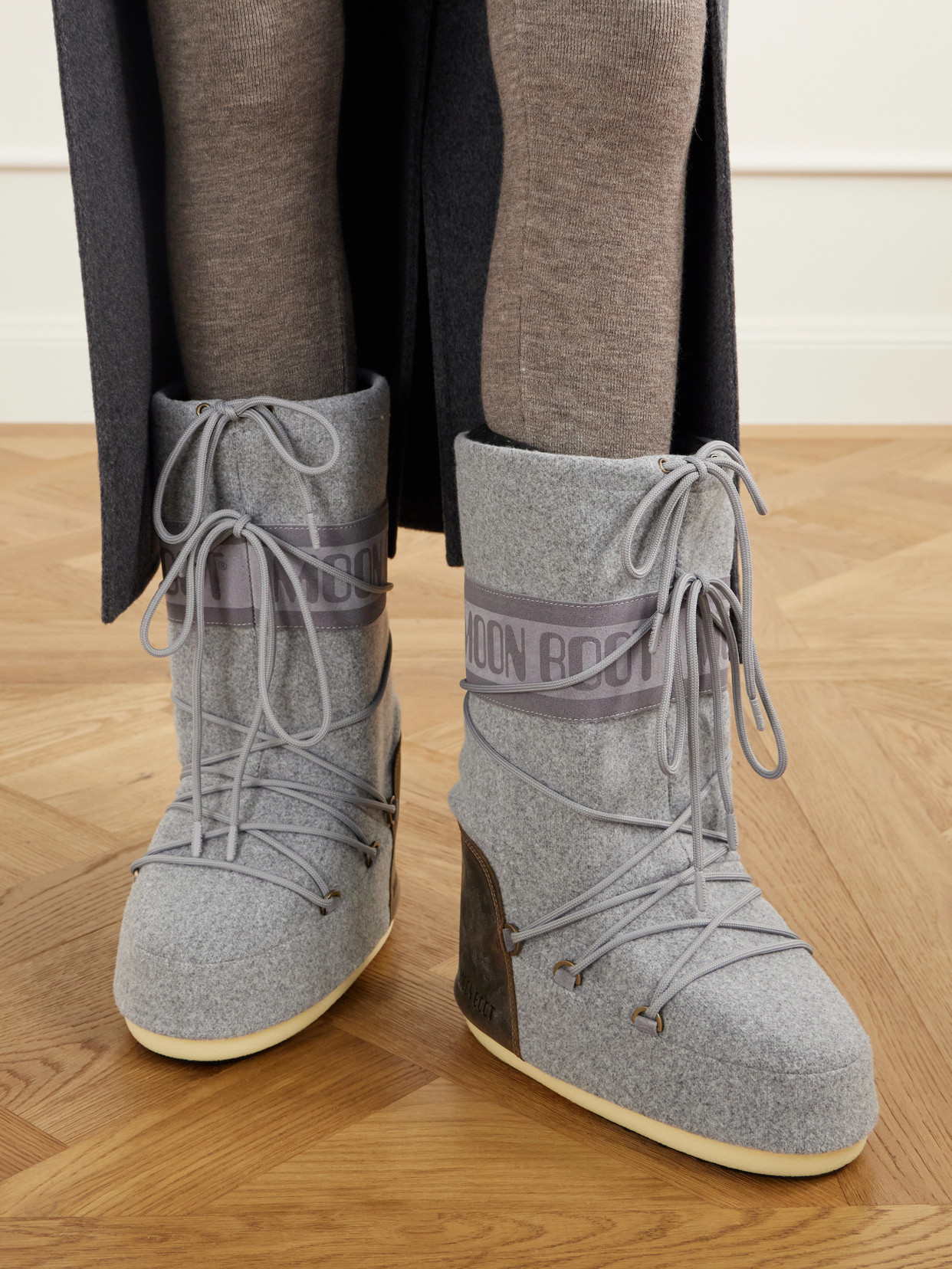 Icon Nubuck-Trimmed Felt Knee Boots