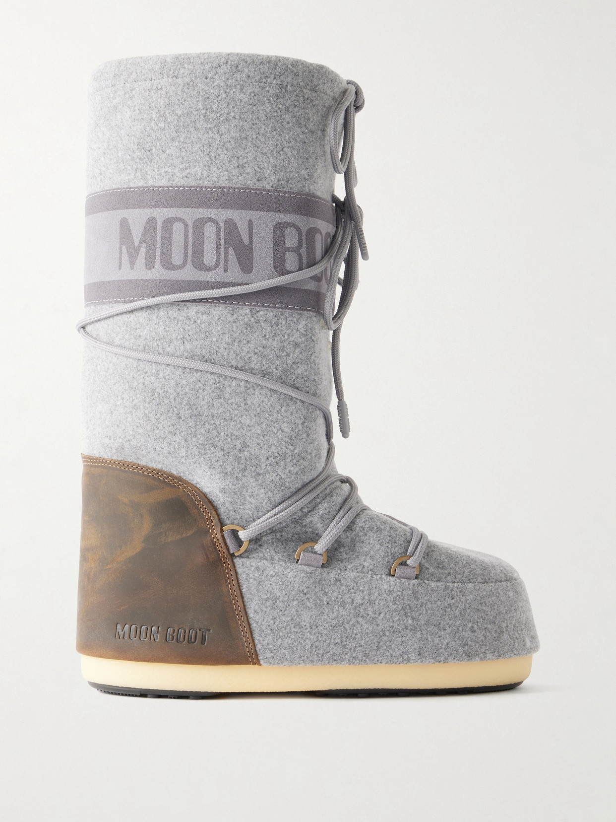 Icon Nubuck-Trimmed Felt Knee Boots