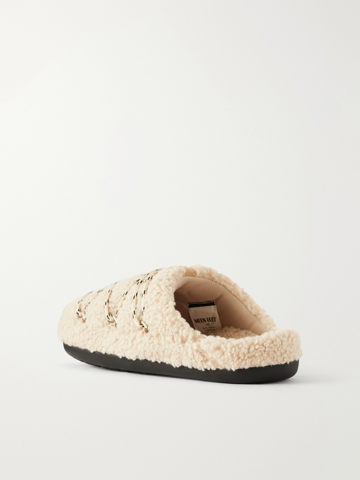 Teddy Suede-Trimmed Plush Slip-Ons