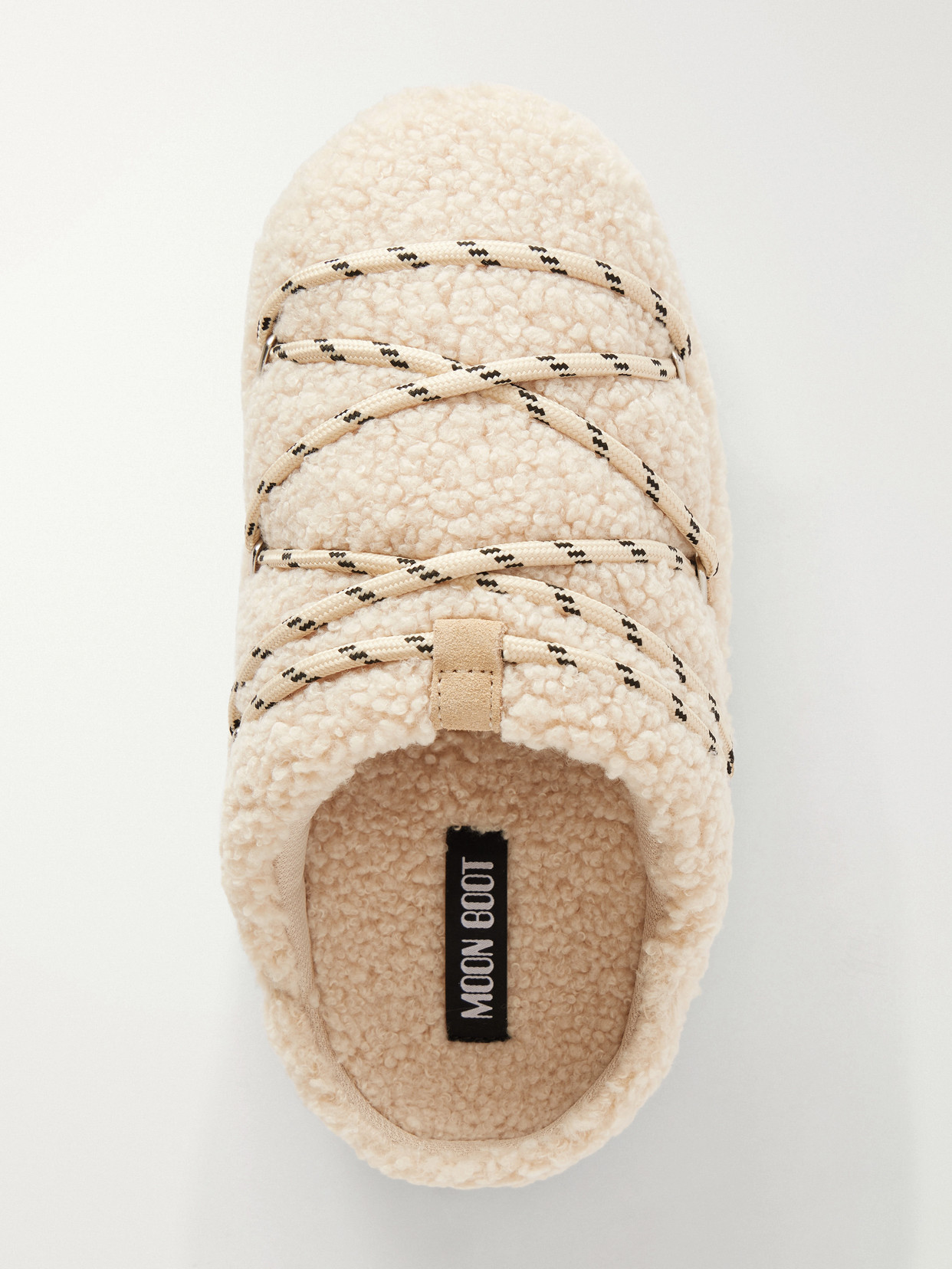 Teddy Suede-Trimmed Plush Slip-Ons