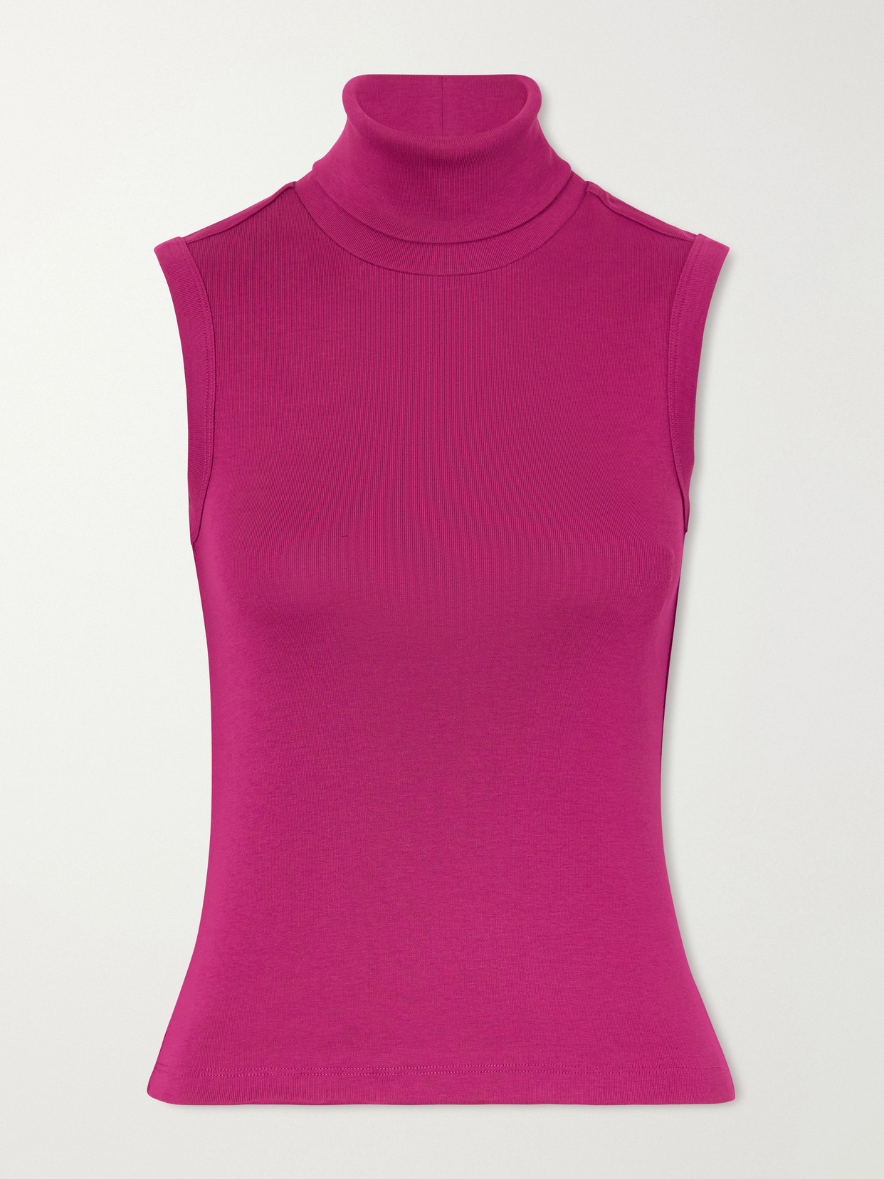 Dinah Ribbed Organic Cotton-Jersey Turtleneck Tank