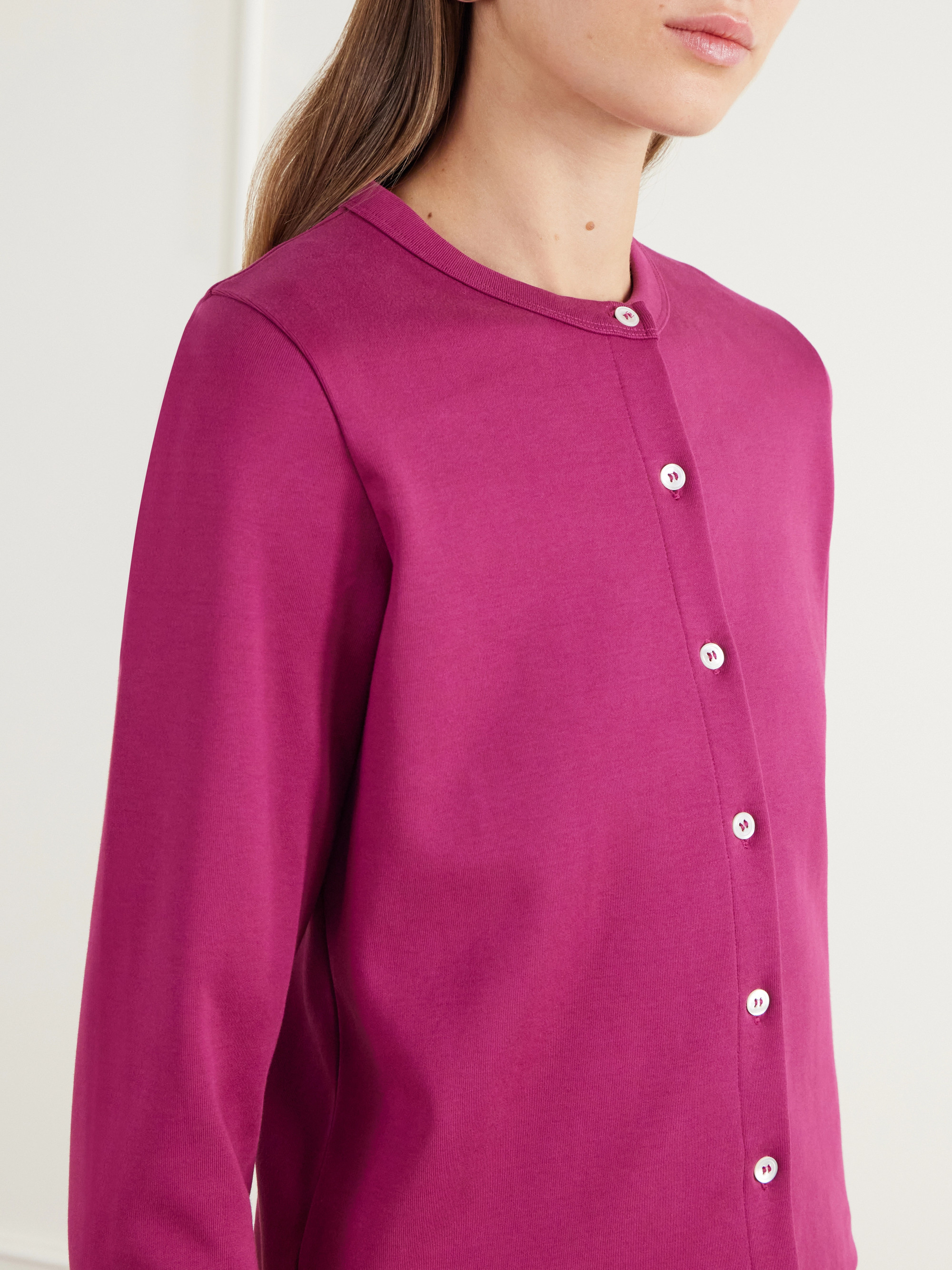 FLORE FLORE Poppy organic cotton-jersey cardigan