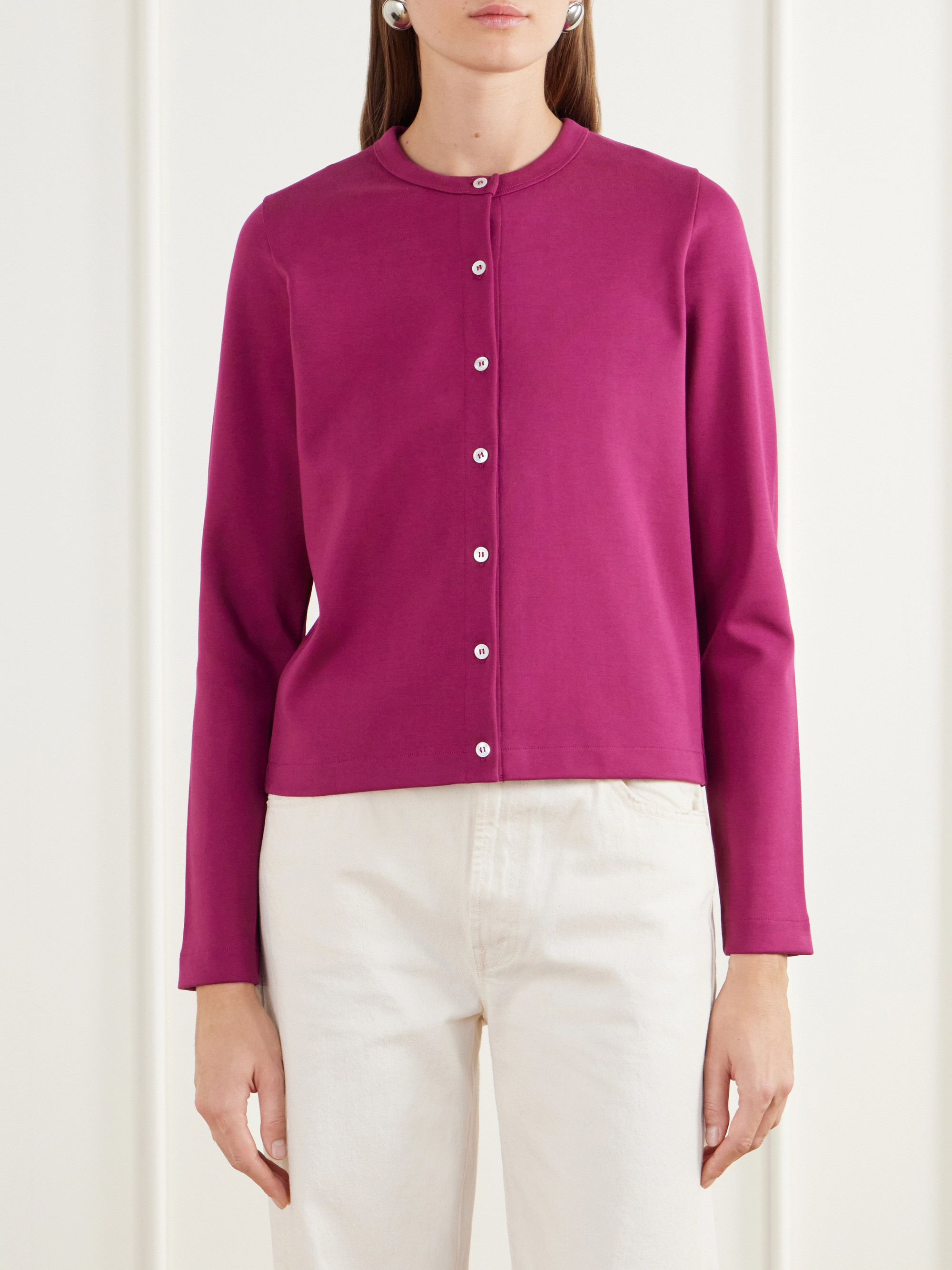 FLORE FLORE Poppy organic cotton-jersey cardigan