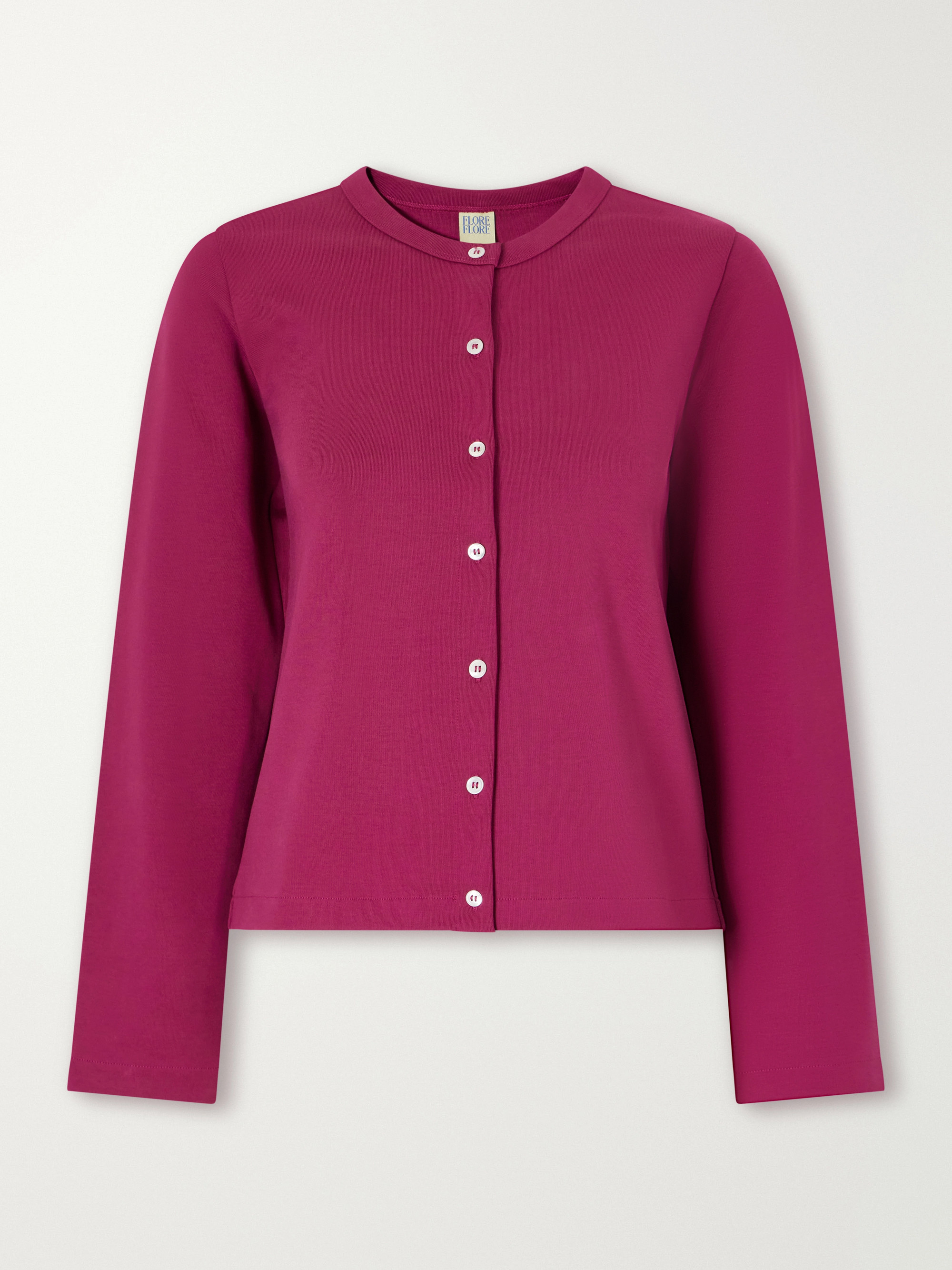FLORE FLORE Poppy organic cotton-jersey cardigan
